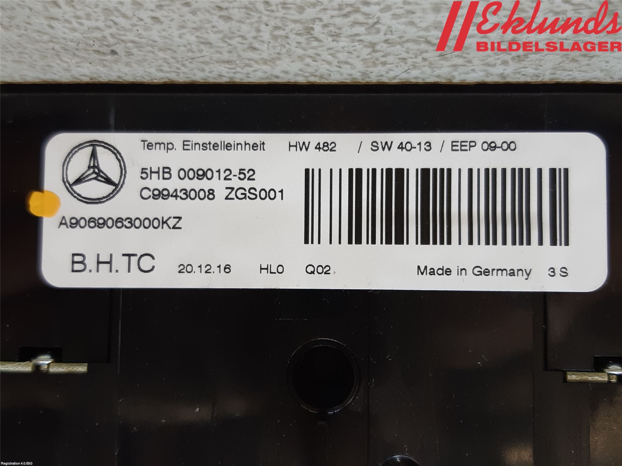 Mercedes-Benz MB SPRINTER (W906) 06-18 Ac Styrenhet Ac Manöveren