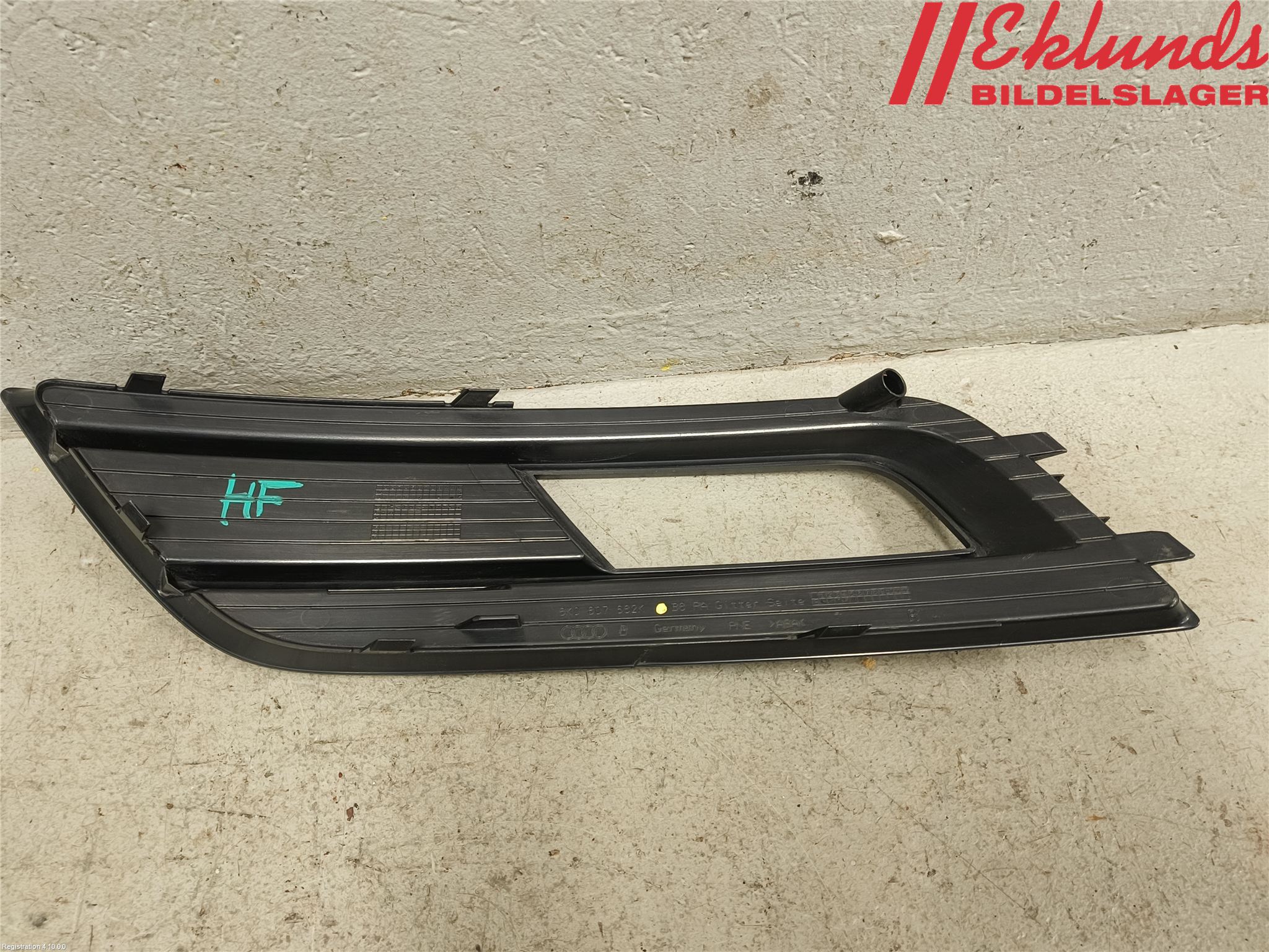 Audi A4/S4 08-11 Dimljussarg Fram