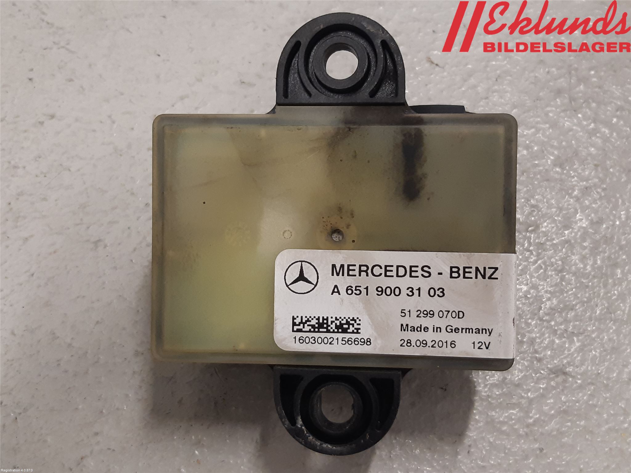Mercedes-Benz MB SPRINTER (W906) 06-18 Relä Glödning Diesel