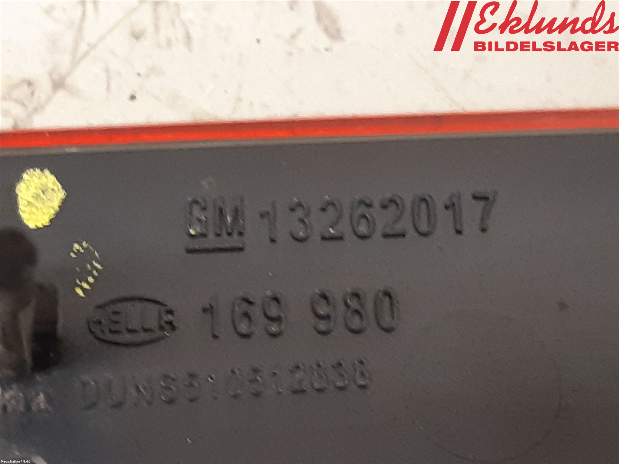 Opel ASTRA J 10-15 Dimljus/Reflex Bak