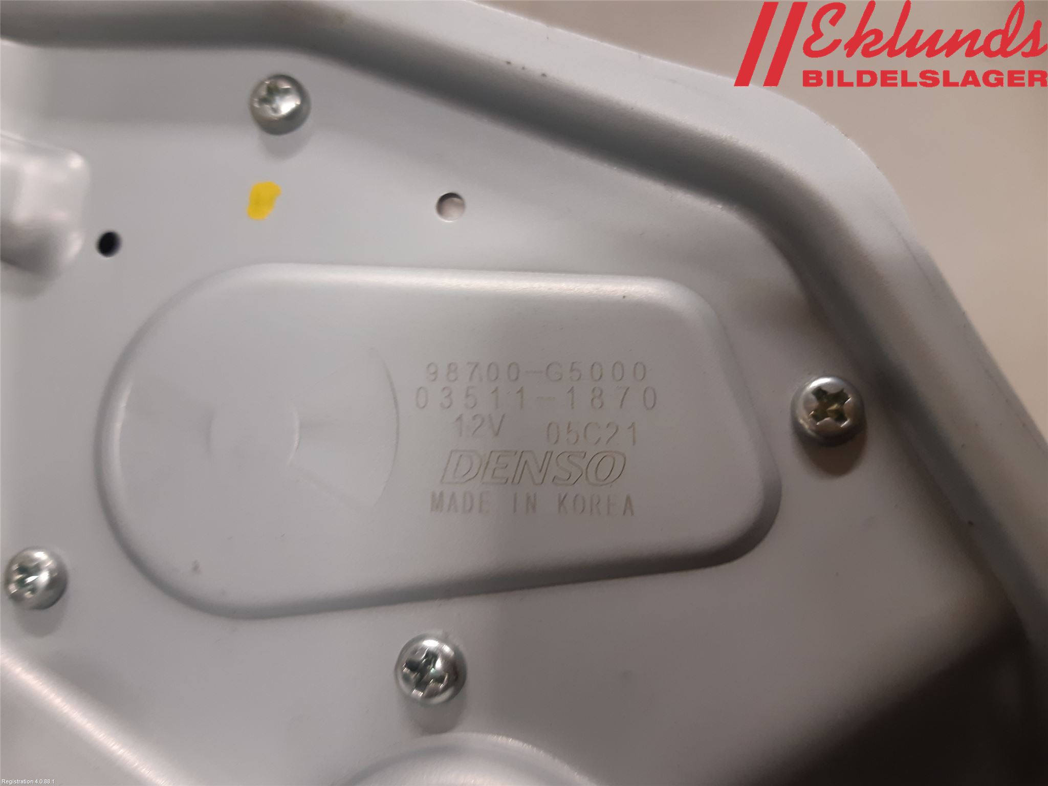 Kia NIRO (DE) 17-22 Torkarmotor Baklucka