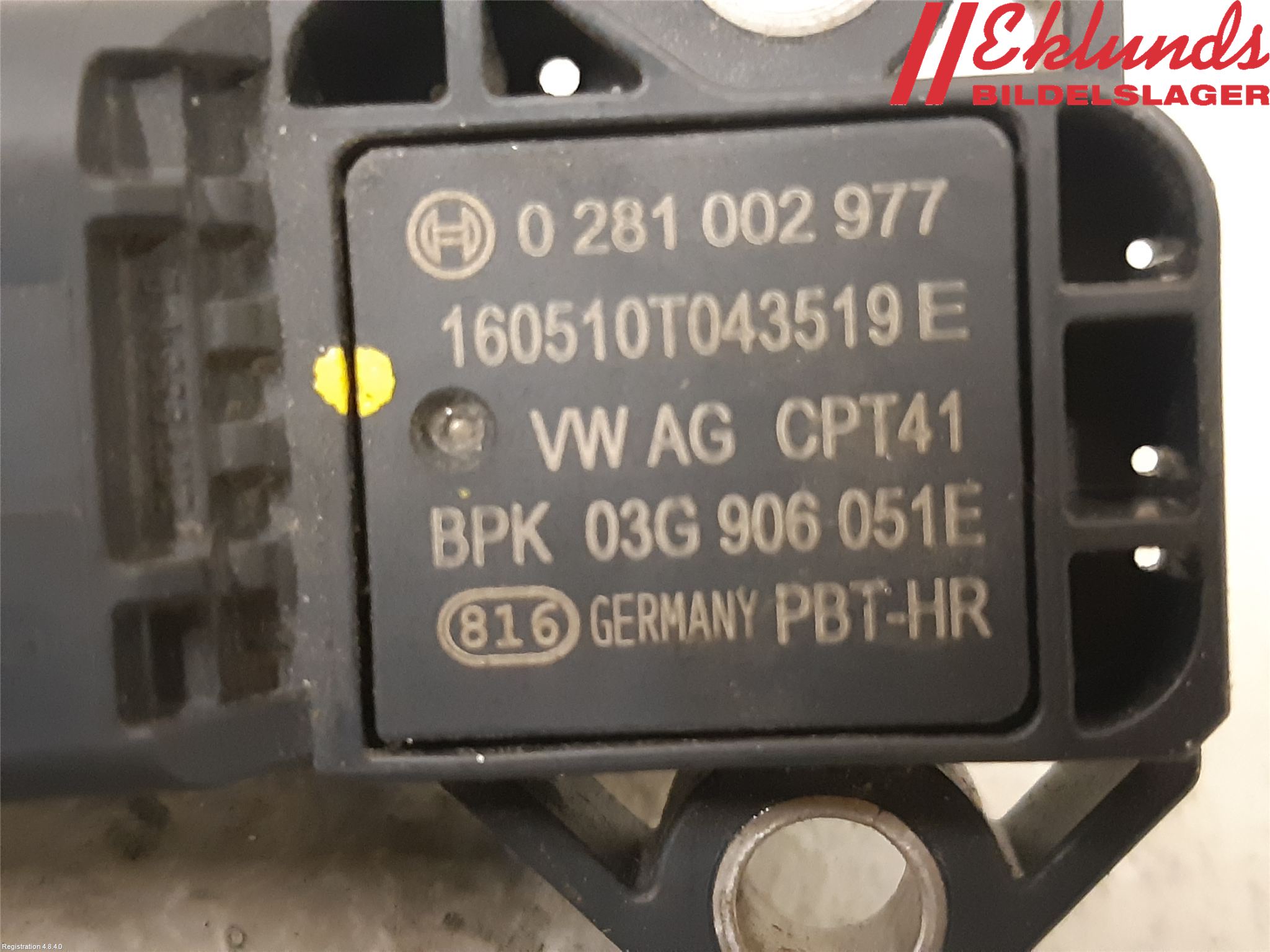 Volkswagen VW POLO 10-17 Givare Laddluftstryck