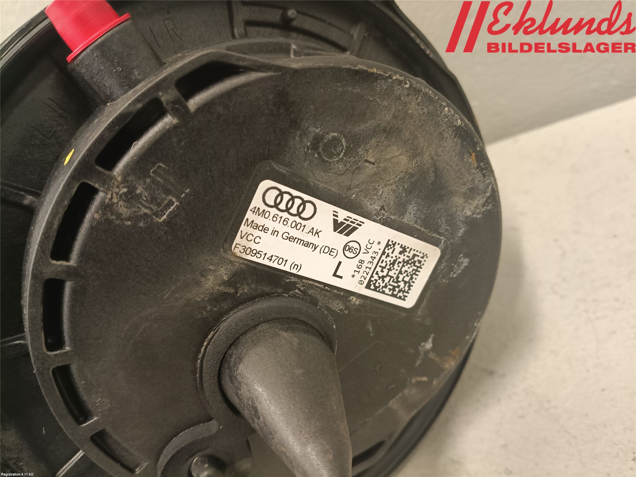 Audi E-TRON, S GE 19- Nivå-Luftfjädring Bälg