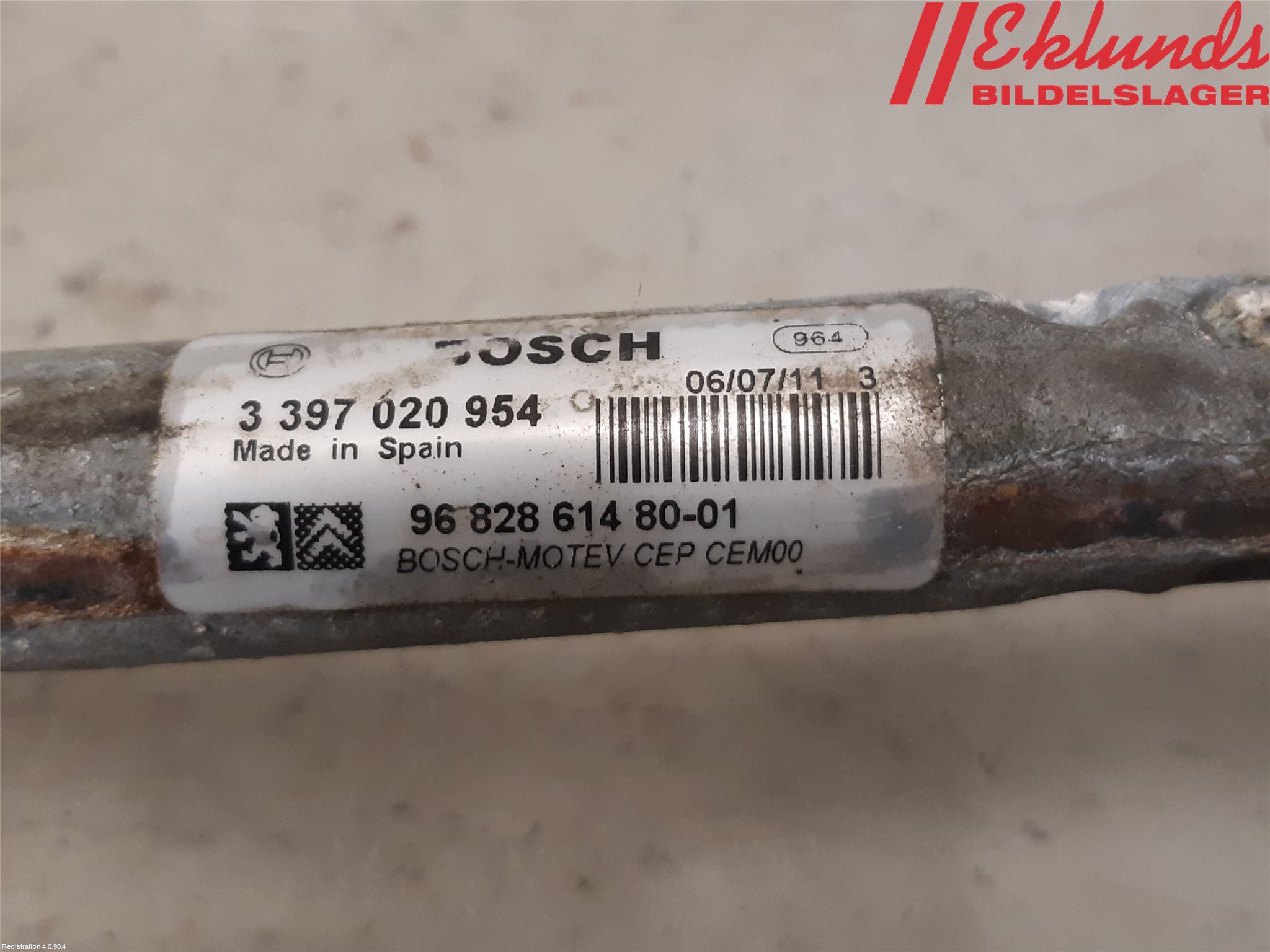 Citroen BERLINGO 08-18 Torkarmekanism Vindruta