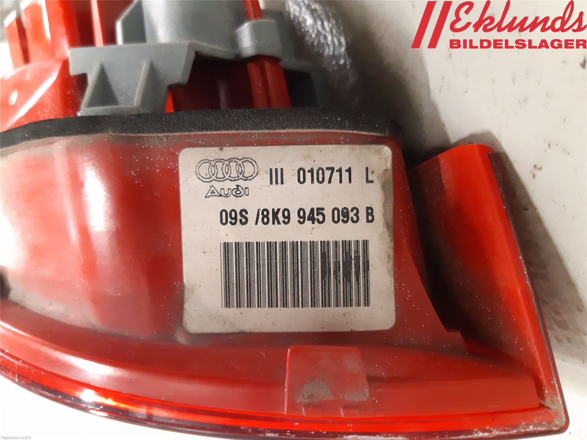 Audi A4/S4 08-11 Bakljus Lucka Vä