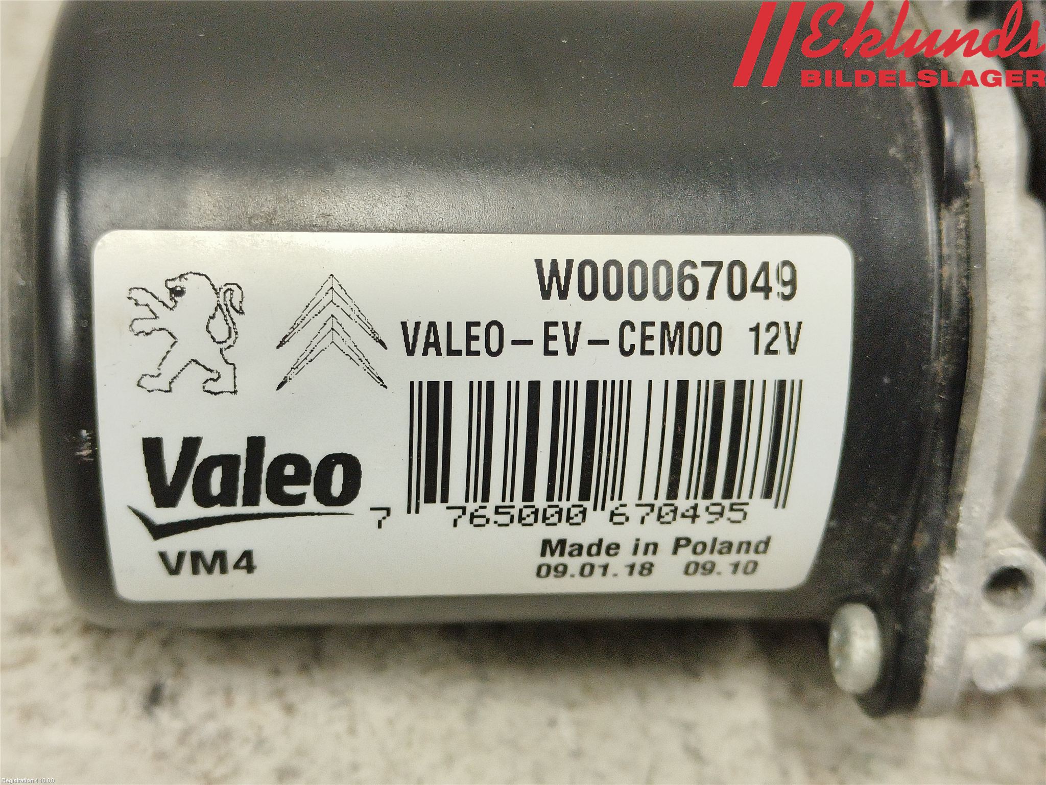Toyota PROACE II 16- Torkarmotor Vindruta