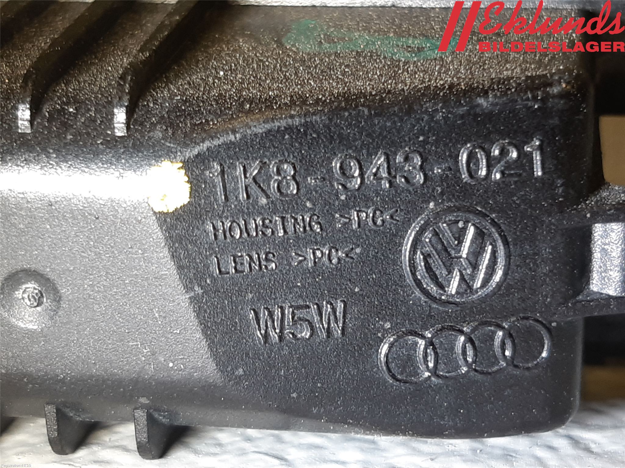 Volkswagen VW GOLF / E-GOLF VII 13-20 Skylt Belysning
