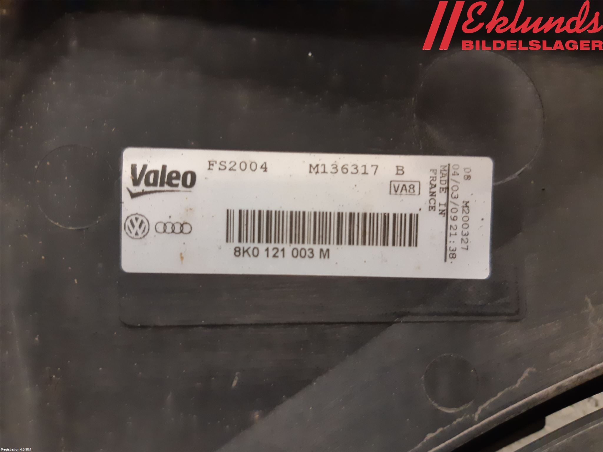 Audi A4/S4 08-11 Kylfläkt El