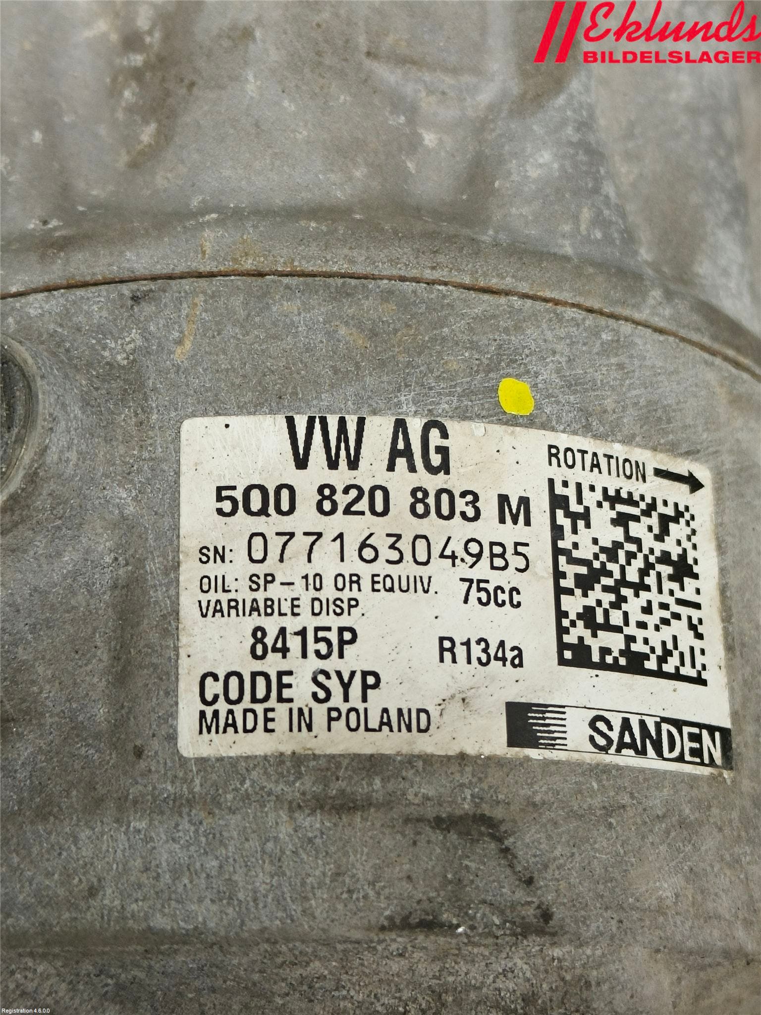 Volkswagen VW CADDY 16-20 Ac Kompressor