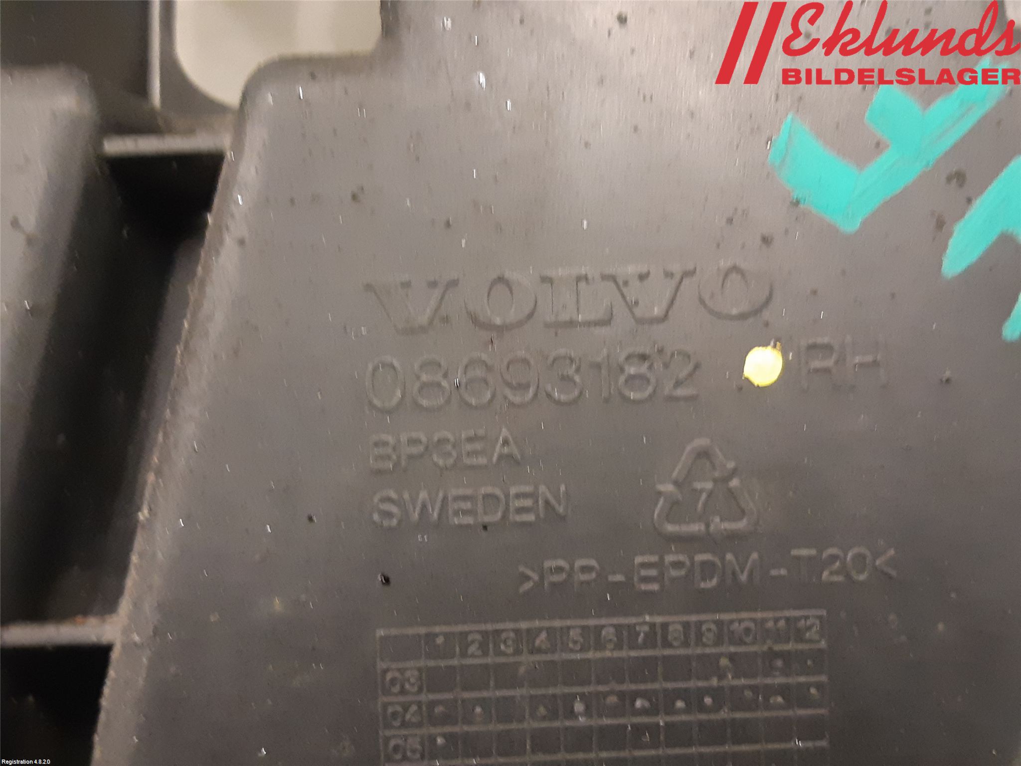 Volvo V70 05-08 Stötfångarfäste Fram Hö
