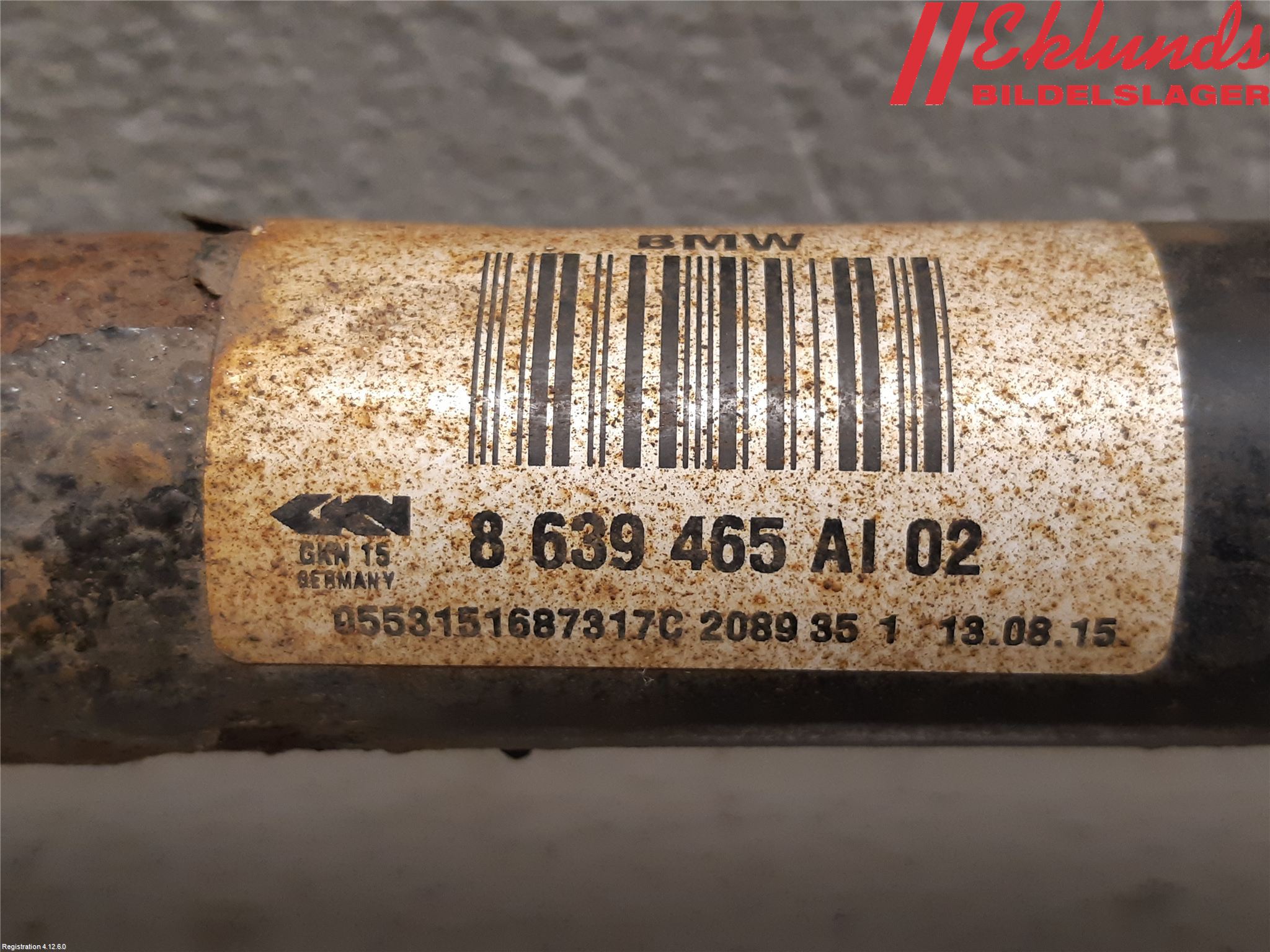 BMW 7 G11/G12 15-22 Drivaxel Bak Vänster