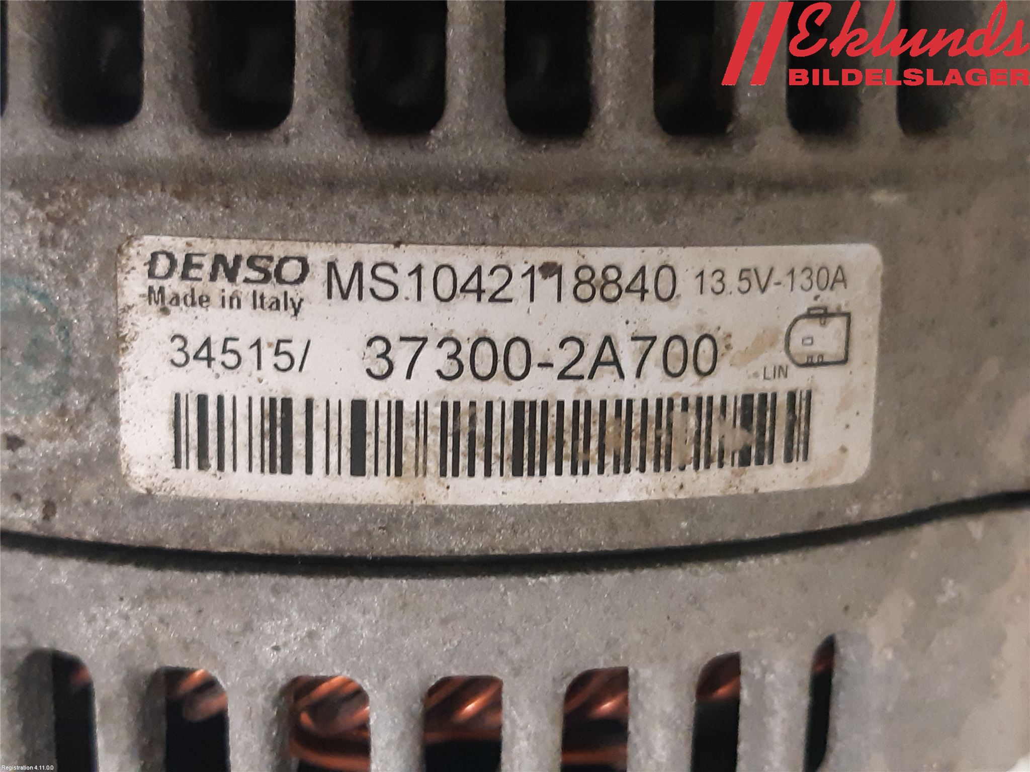 Kia SPORTAGE (QL) 16-21 Generator