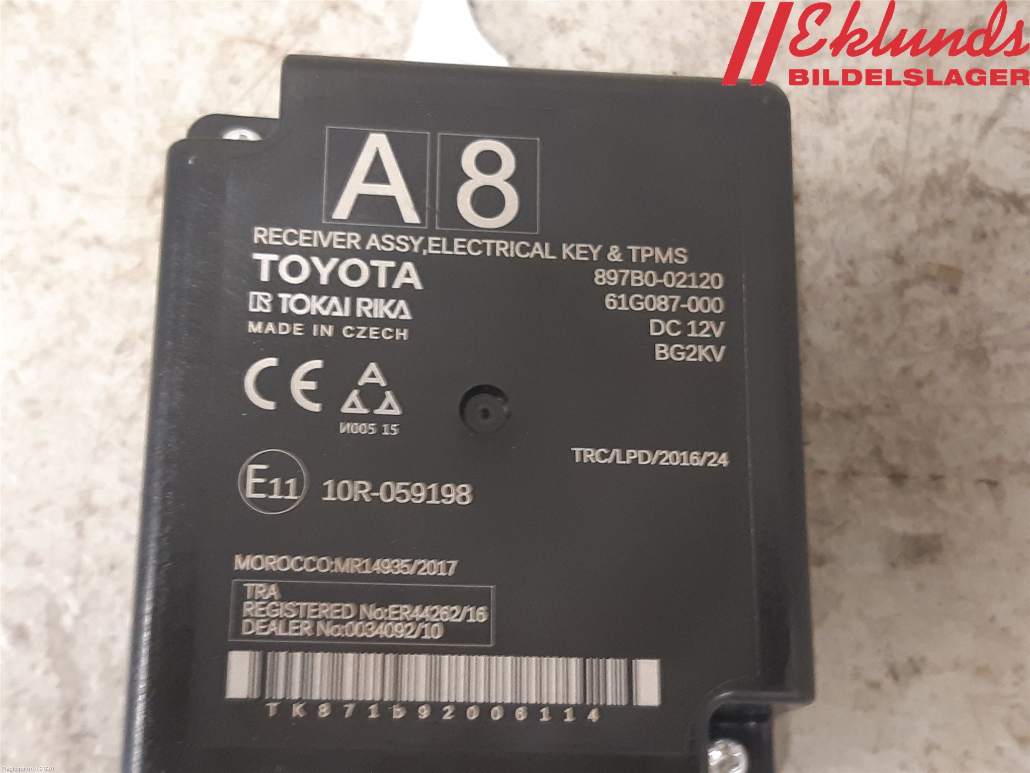 Toyota COROLLA 19- Styrenhet Nyckellöst System