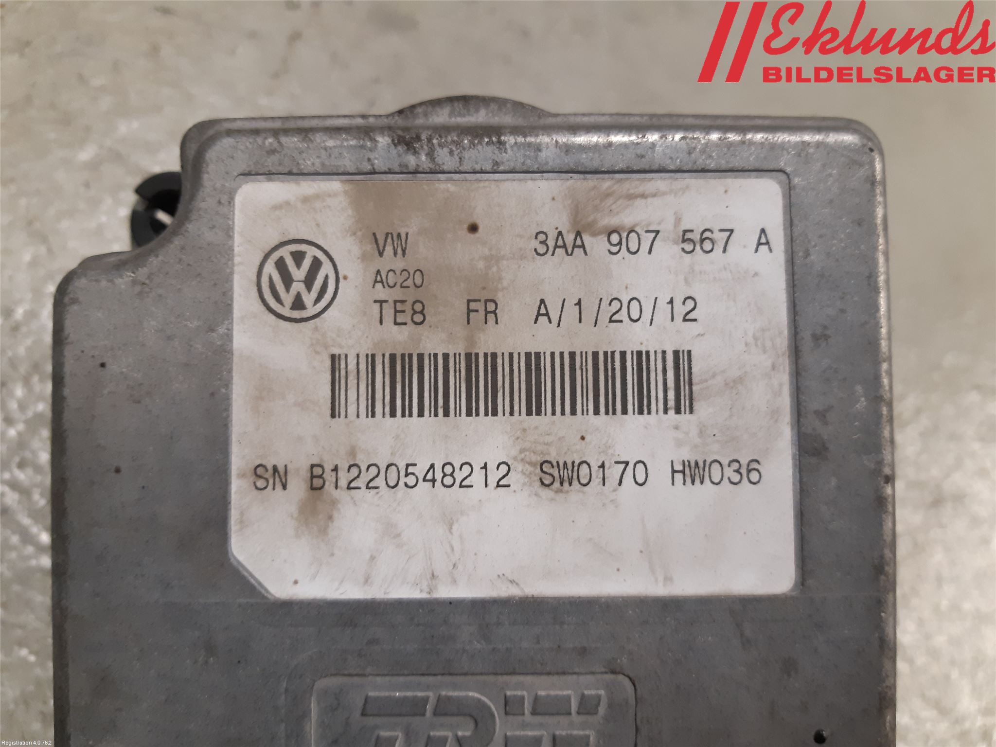 Volkswagen VW PASSAT 11-14 Sensor Aktivt Kollisionsskydd