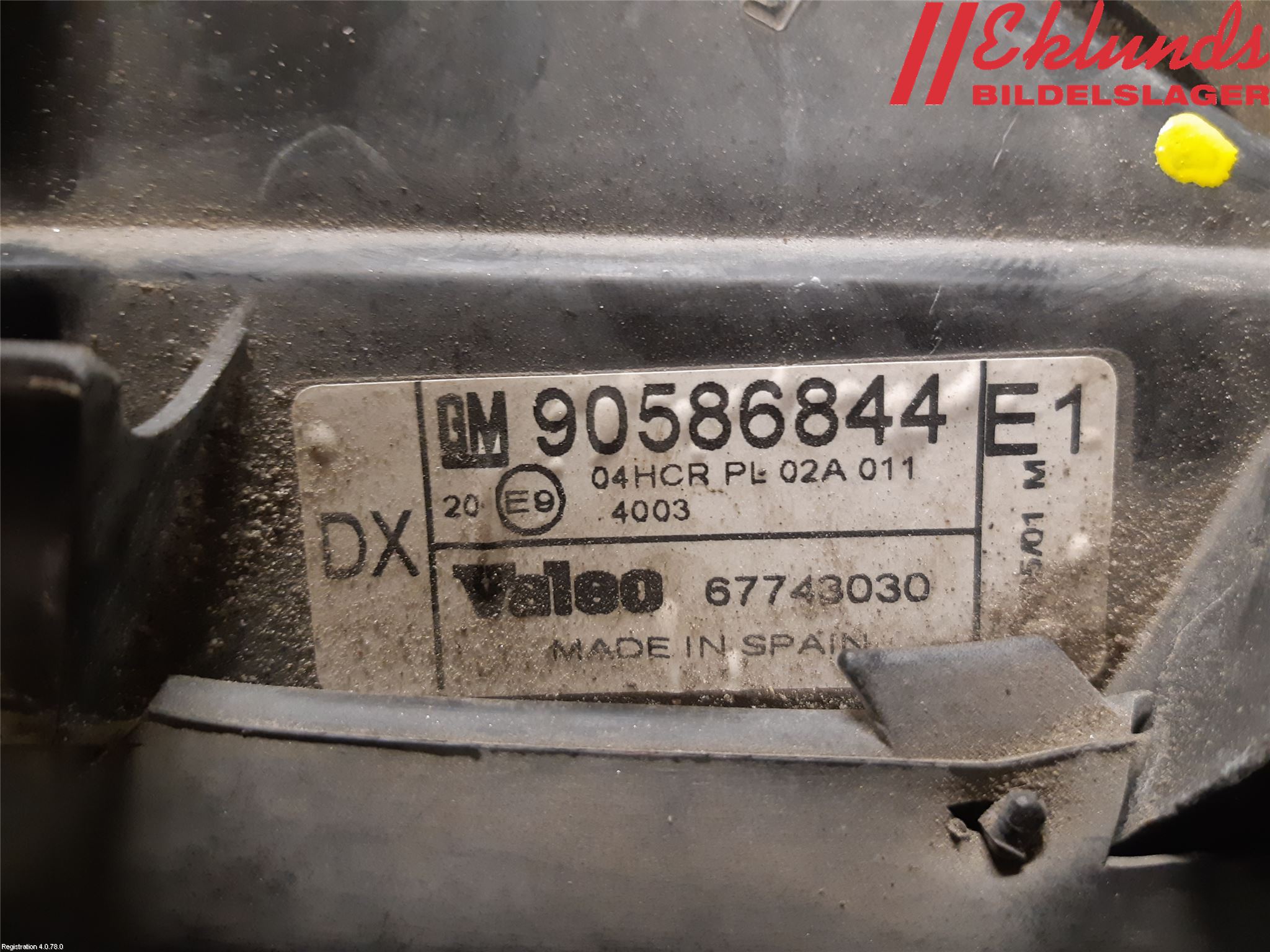 Opel VECTRA B 96-01 Strålkastare Vänster