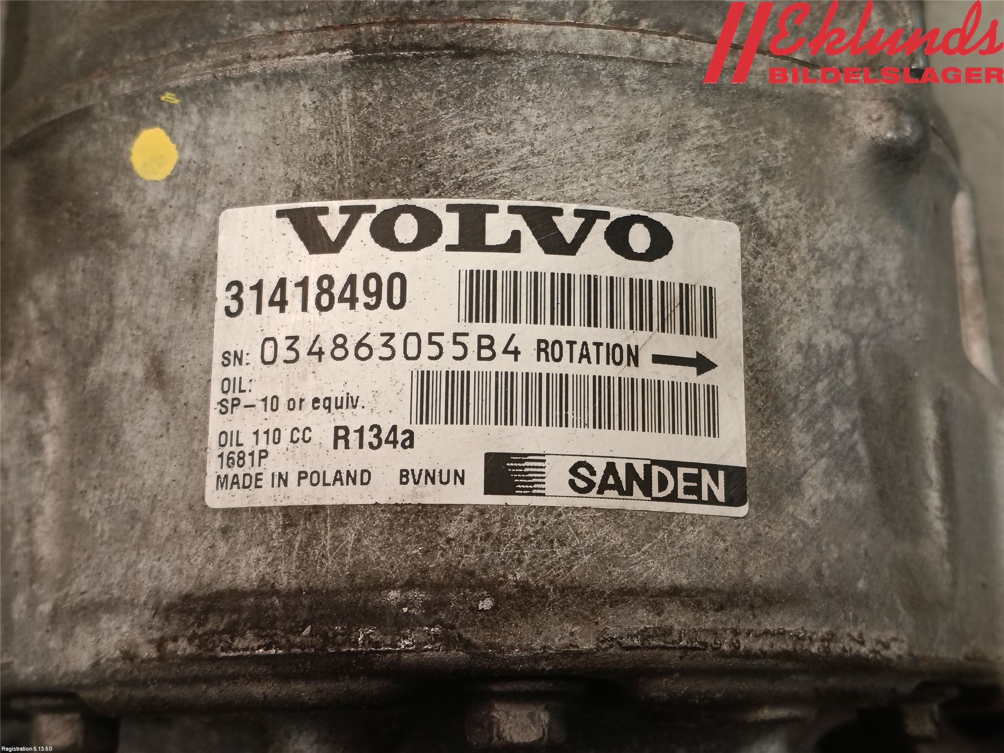 Volvo XC70 14-16 Ac Kompressor