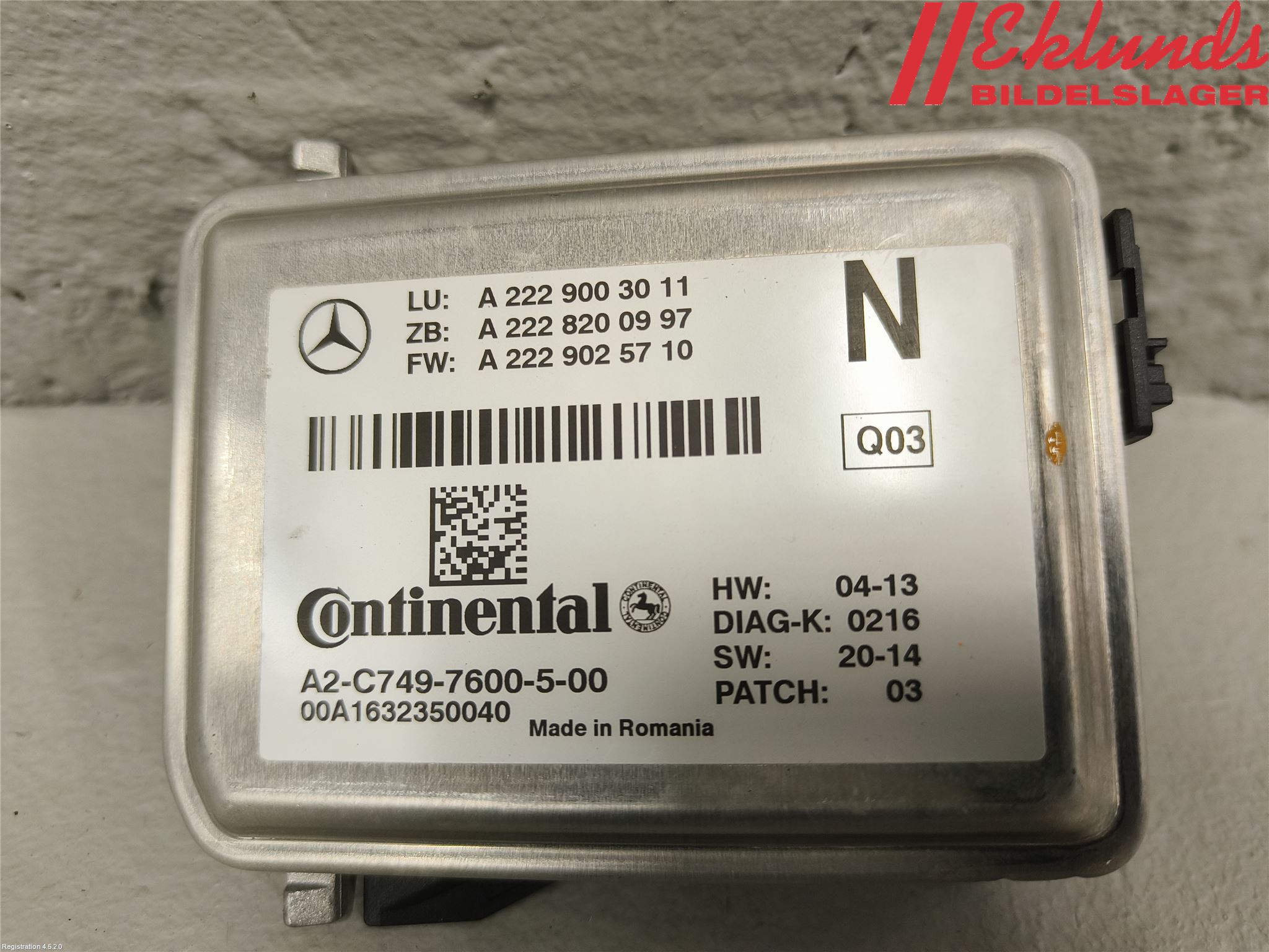 Mercedes-Benz MB GLC-KLASS (X253/C253) 15-22 Sensor Aktivt Kollisionsskydd