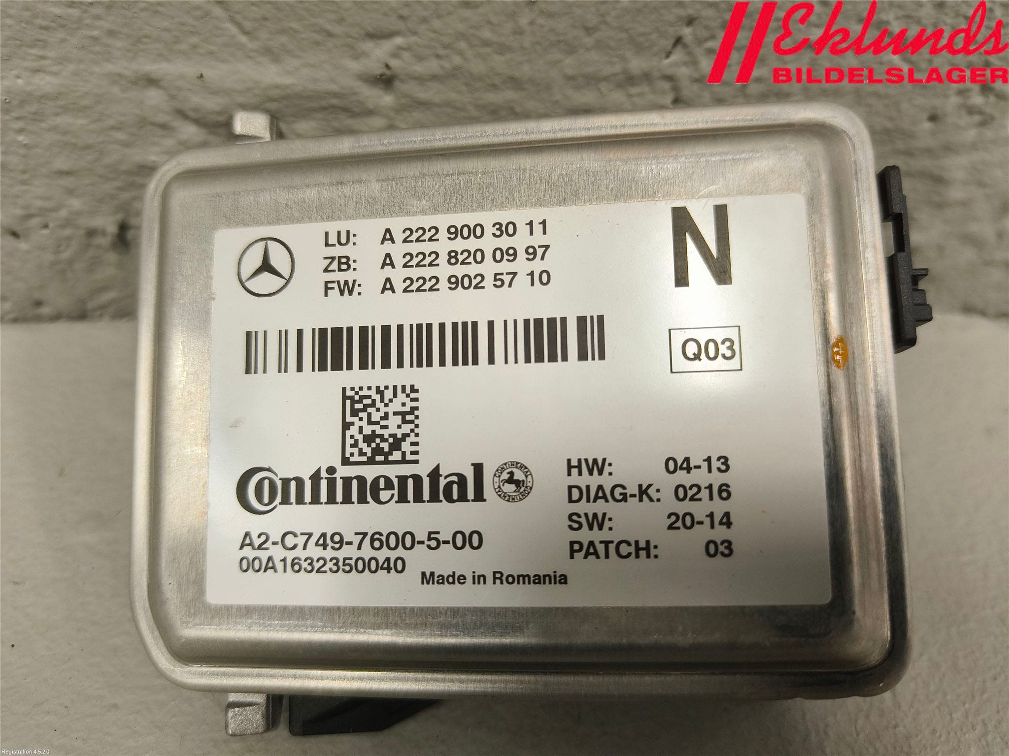 MB GLC-KLASS (X253/C253) 15-22 Sensor Aktivt Kollisionsskydd