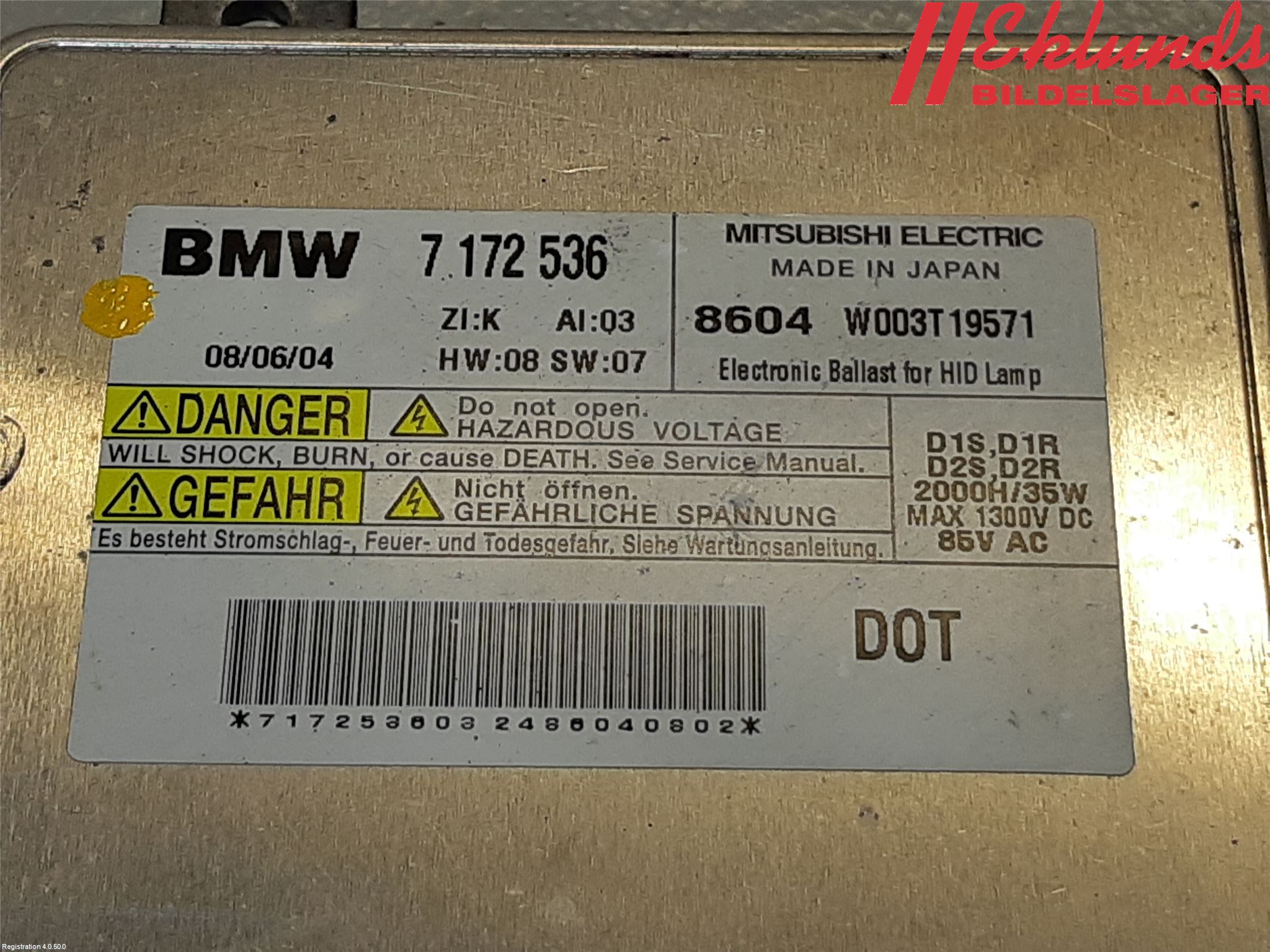 BMW 3 E90/91 SED/TOU 05-12 Styrenhet Strålkastare