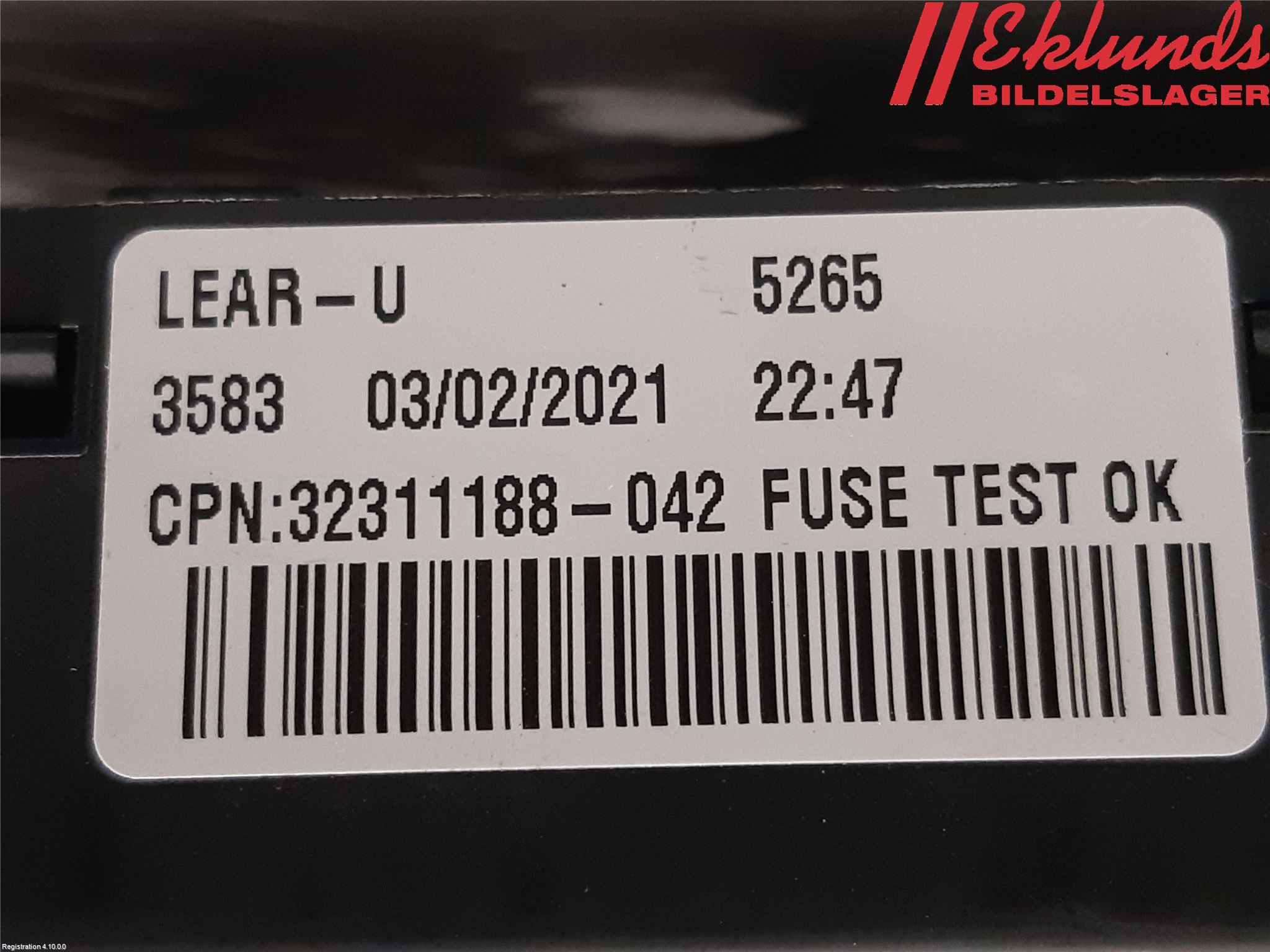 Volvo XC60 18- Säkringsdosa-Elcentral