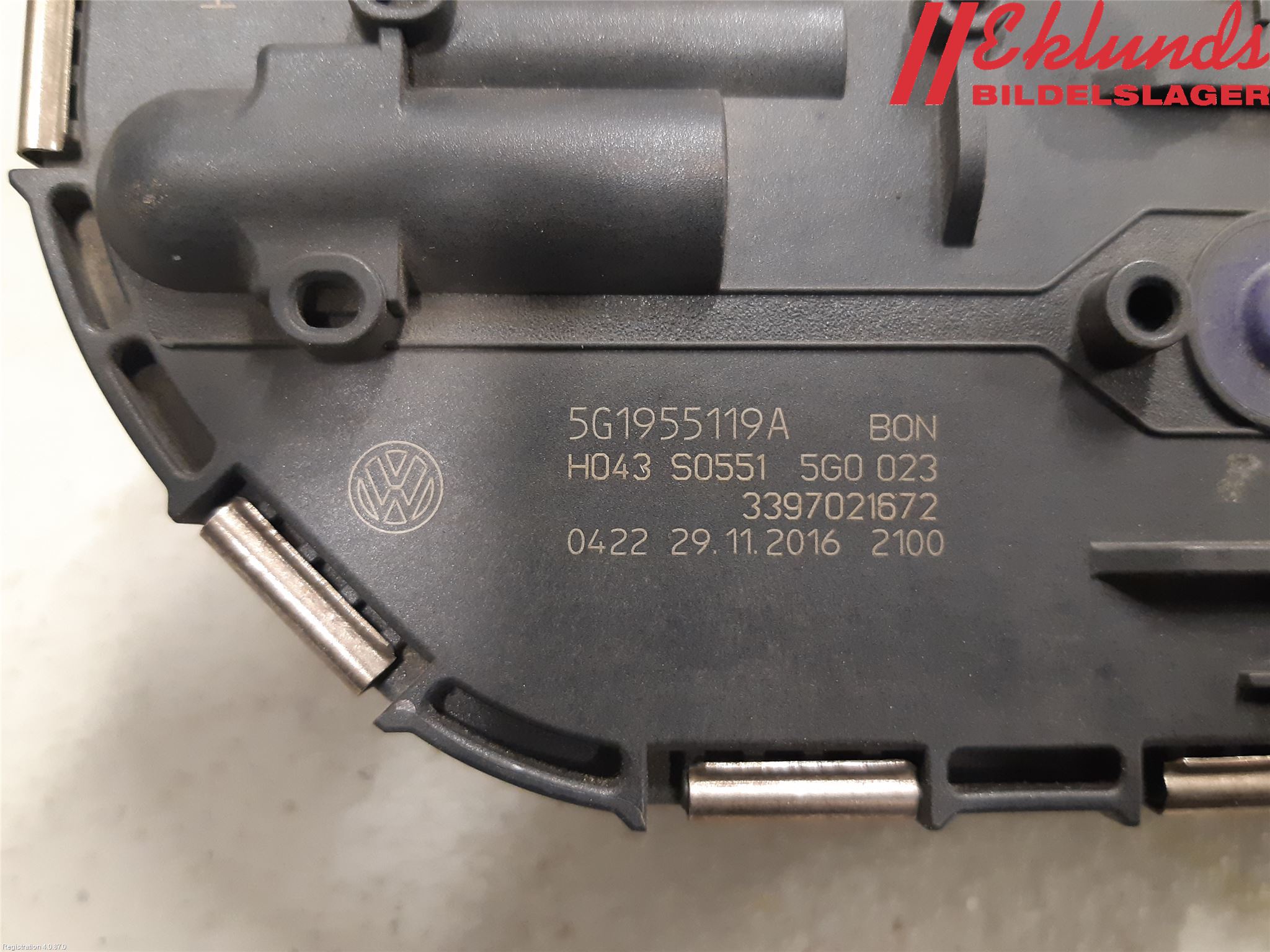 Volkswagen VW GOLF / E-GOLF VII 13-20 Torkarmotor Vindruta