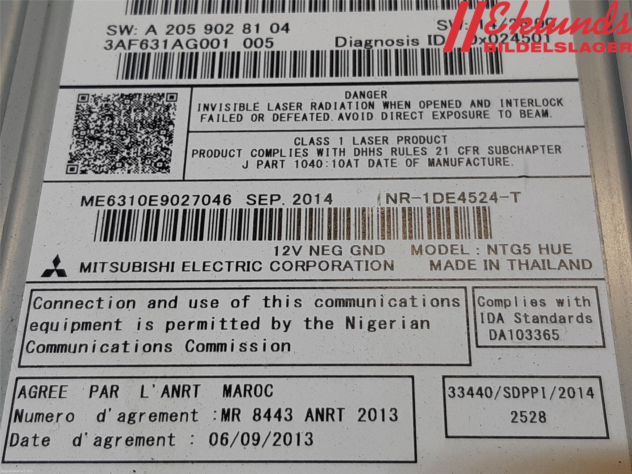 Mercedes-Benz MB C-KLASS (W205) 14-21 Cd Radio - Multimediapanel