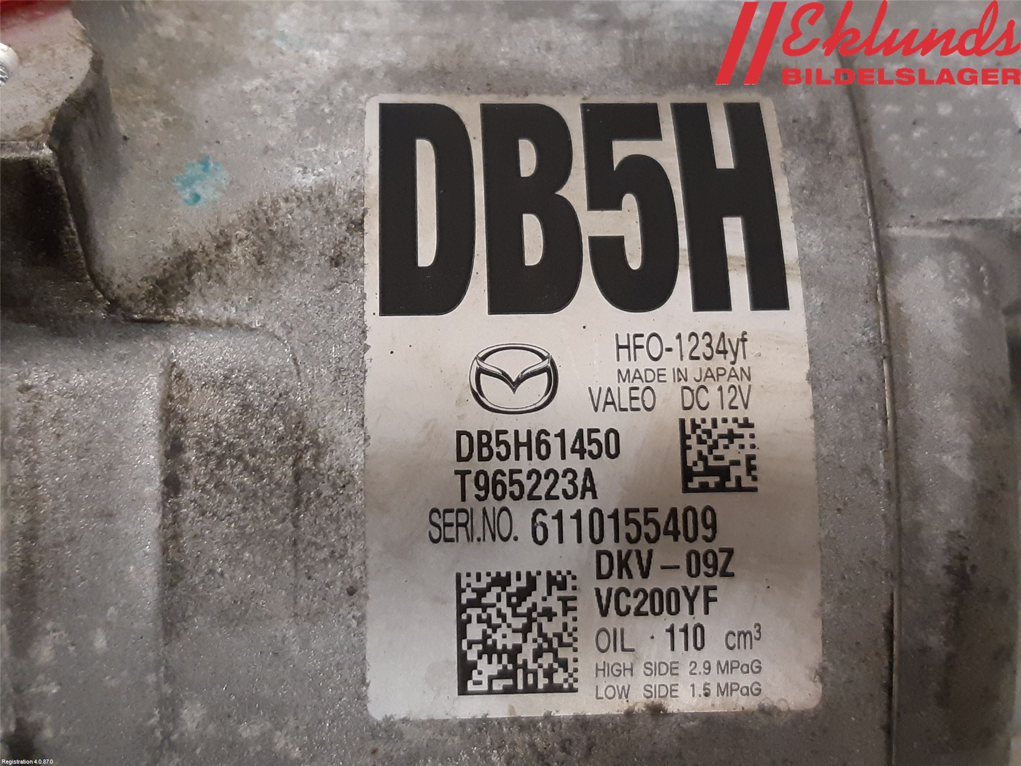 Mazda CX-3 Ac Kompressor