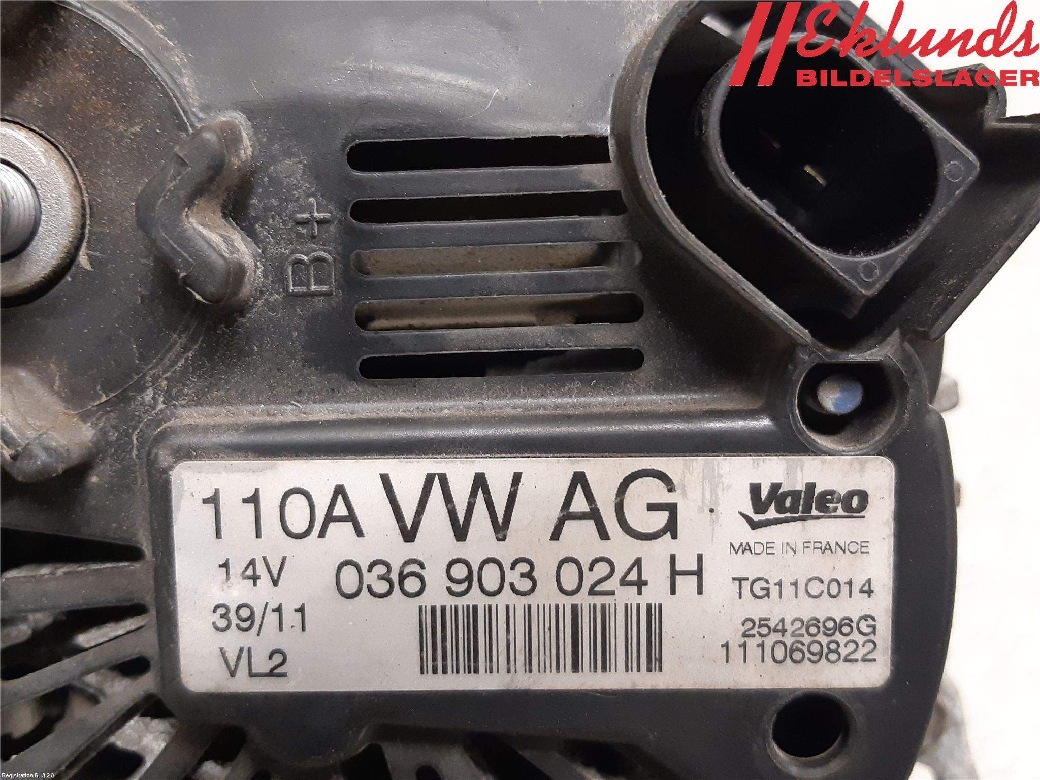 Volkswagen VW POLO 10-17 Generator