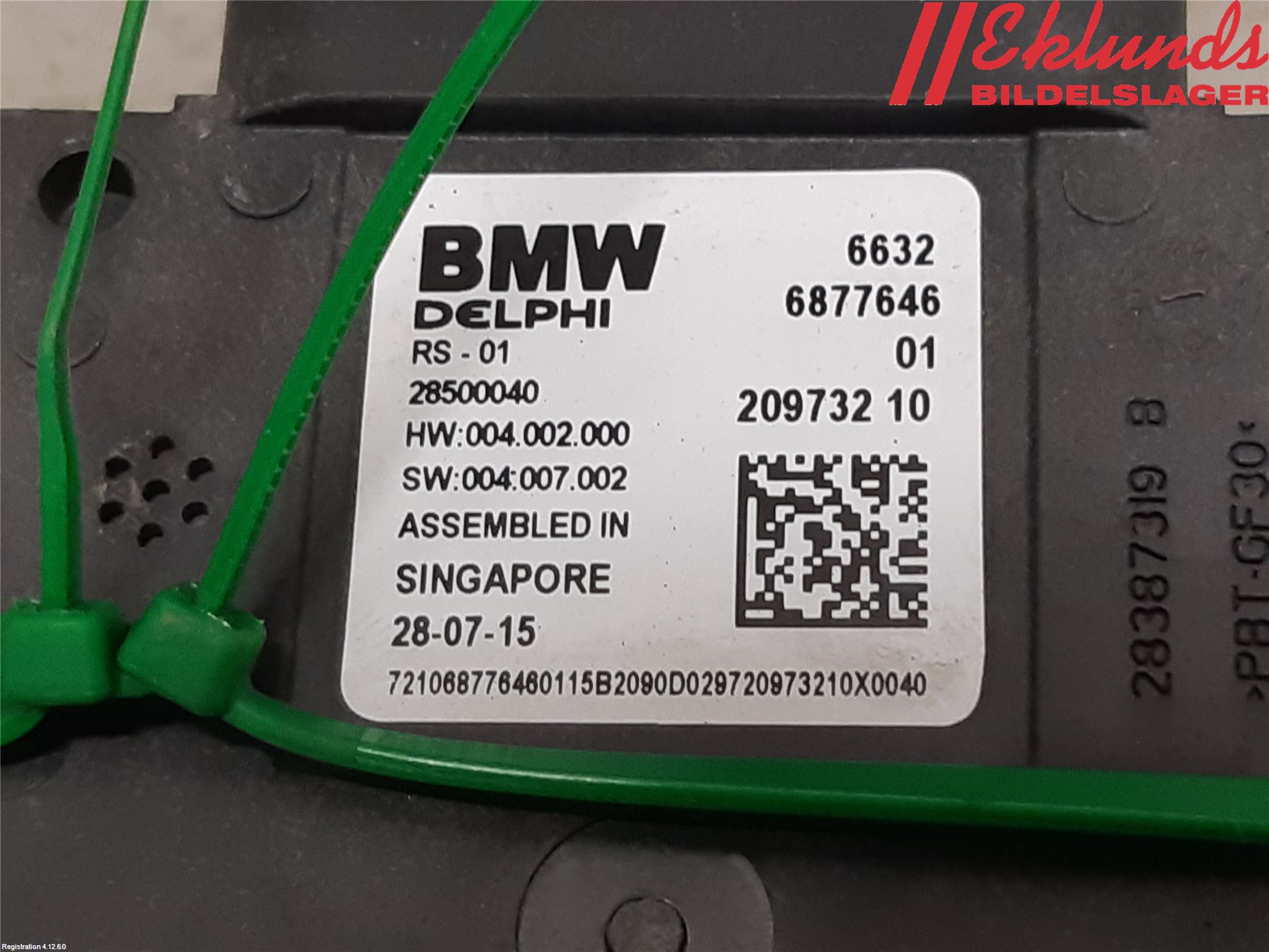 BMW 7 G11/G12 15-22 Sensor Aktivt Kollisionsskydd