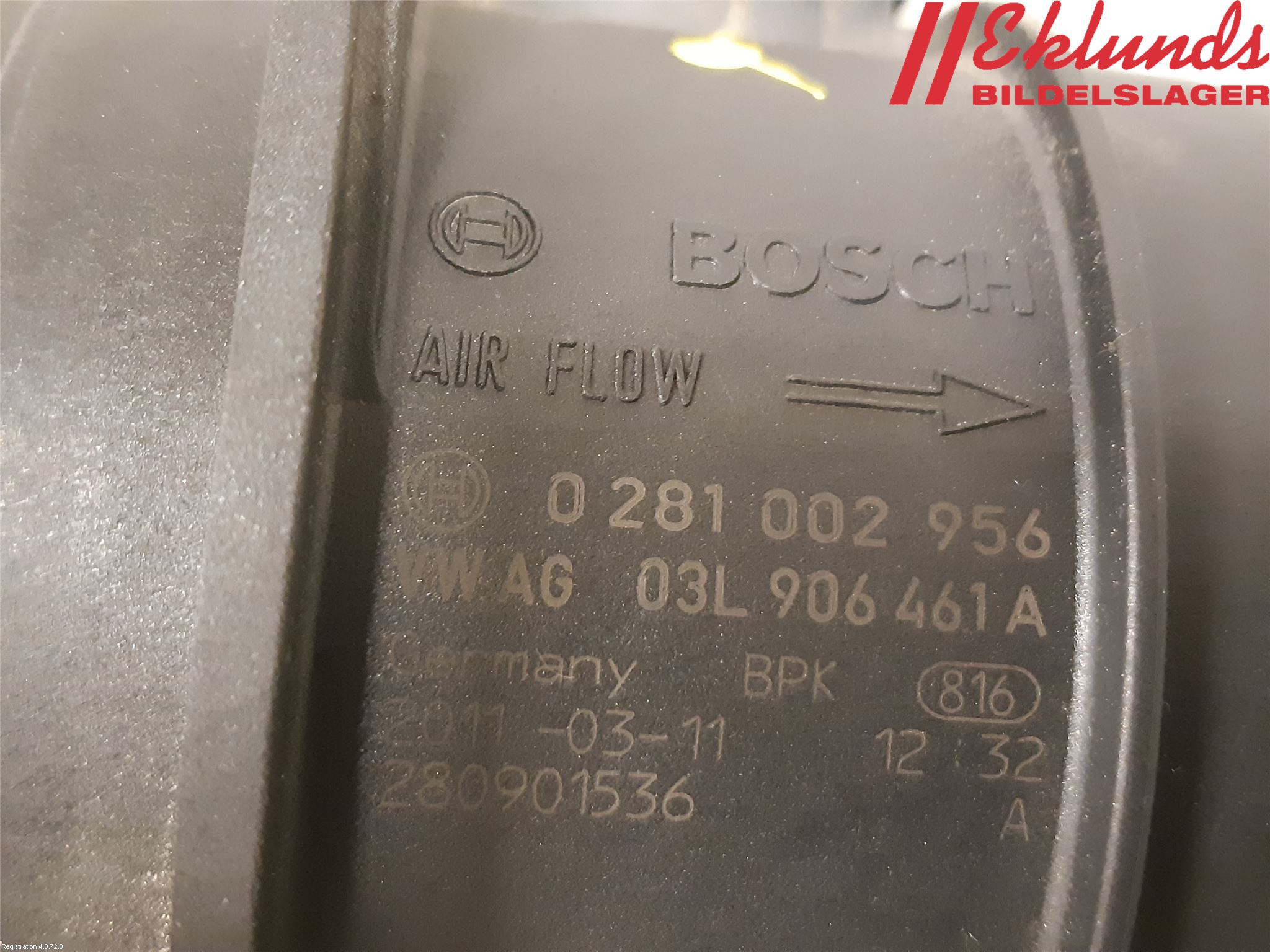 Audi A4/S4 08-11 Injluftmassamätare