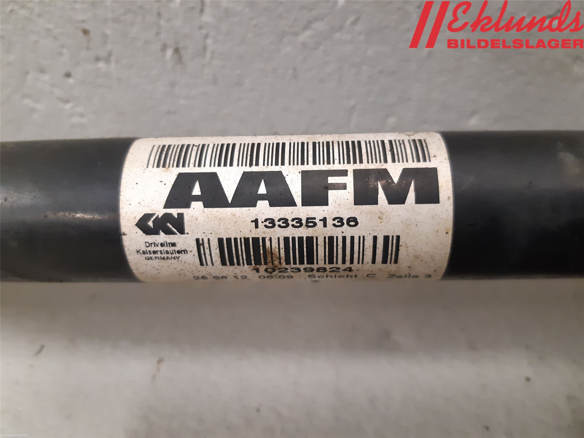 Opel ASTRA J 10-15 Drivaxel Fram Höger