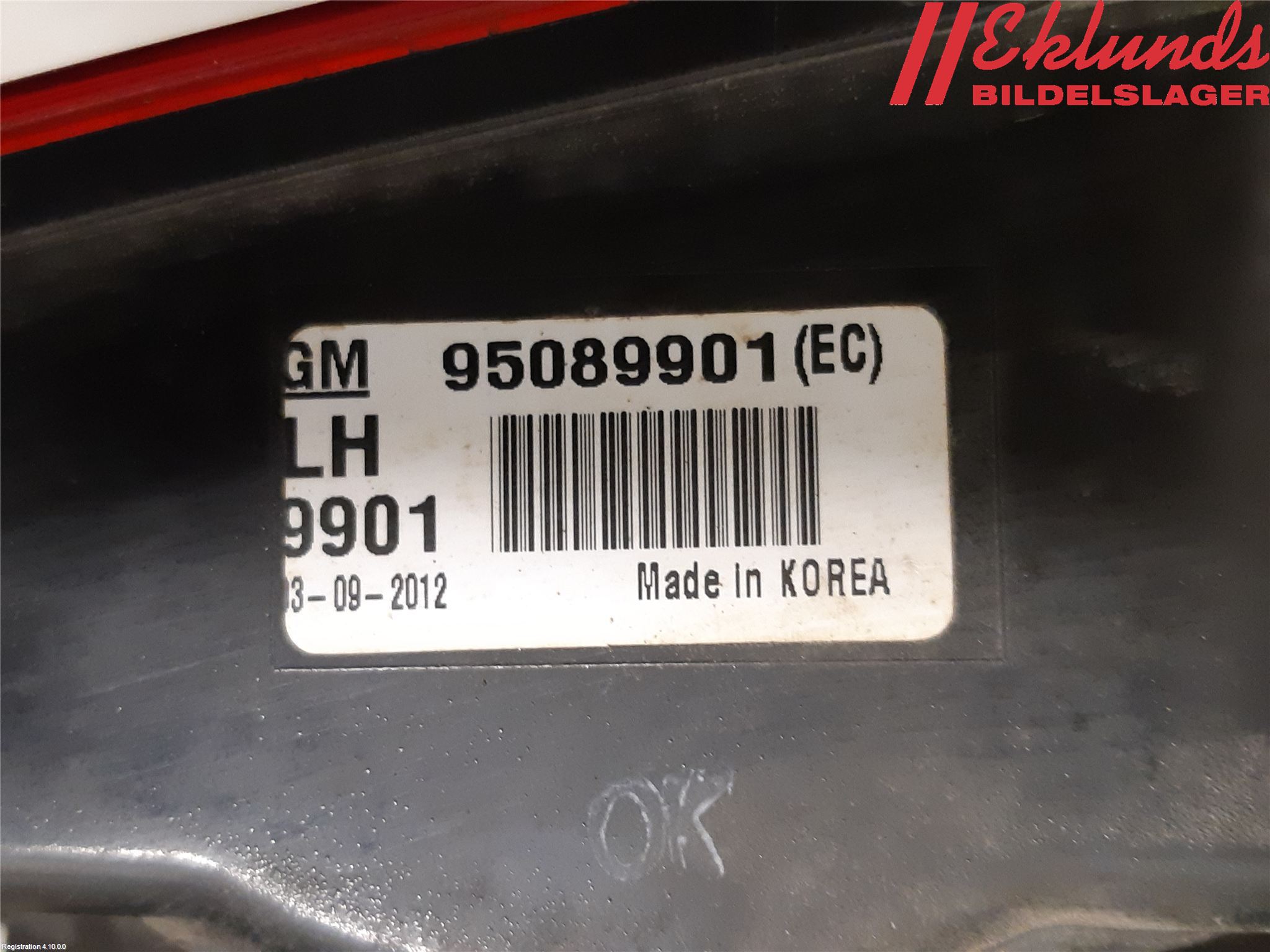 GM CHEVROLET CRUZE Bakljus Lucka Vä