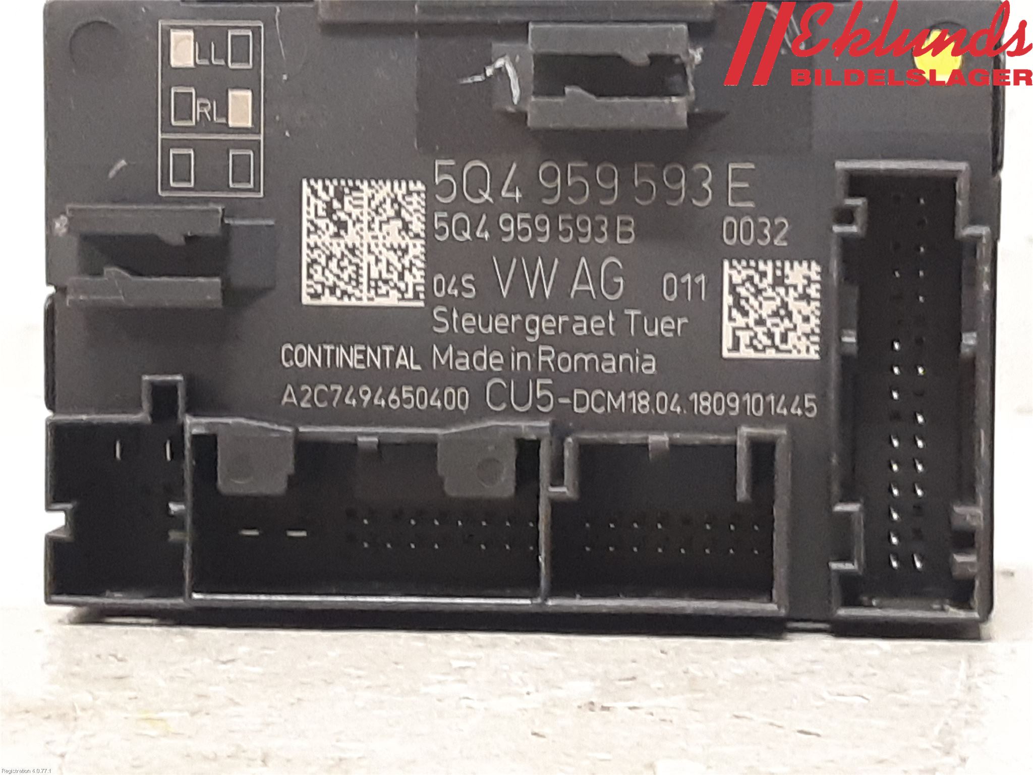 Volkswagen VW GOLF / E-GOLF VII 13-20 Styrenhet Dörr