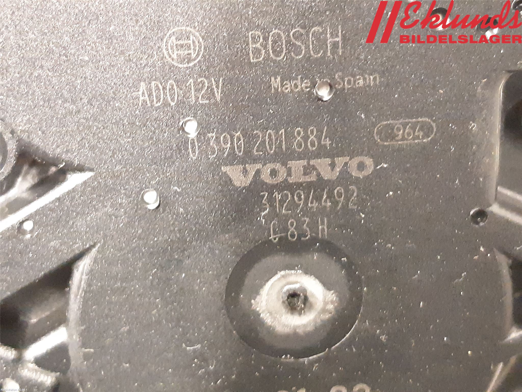 Volvo V40 12-19 Torkarmotor Baklucka