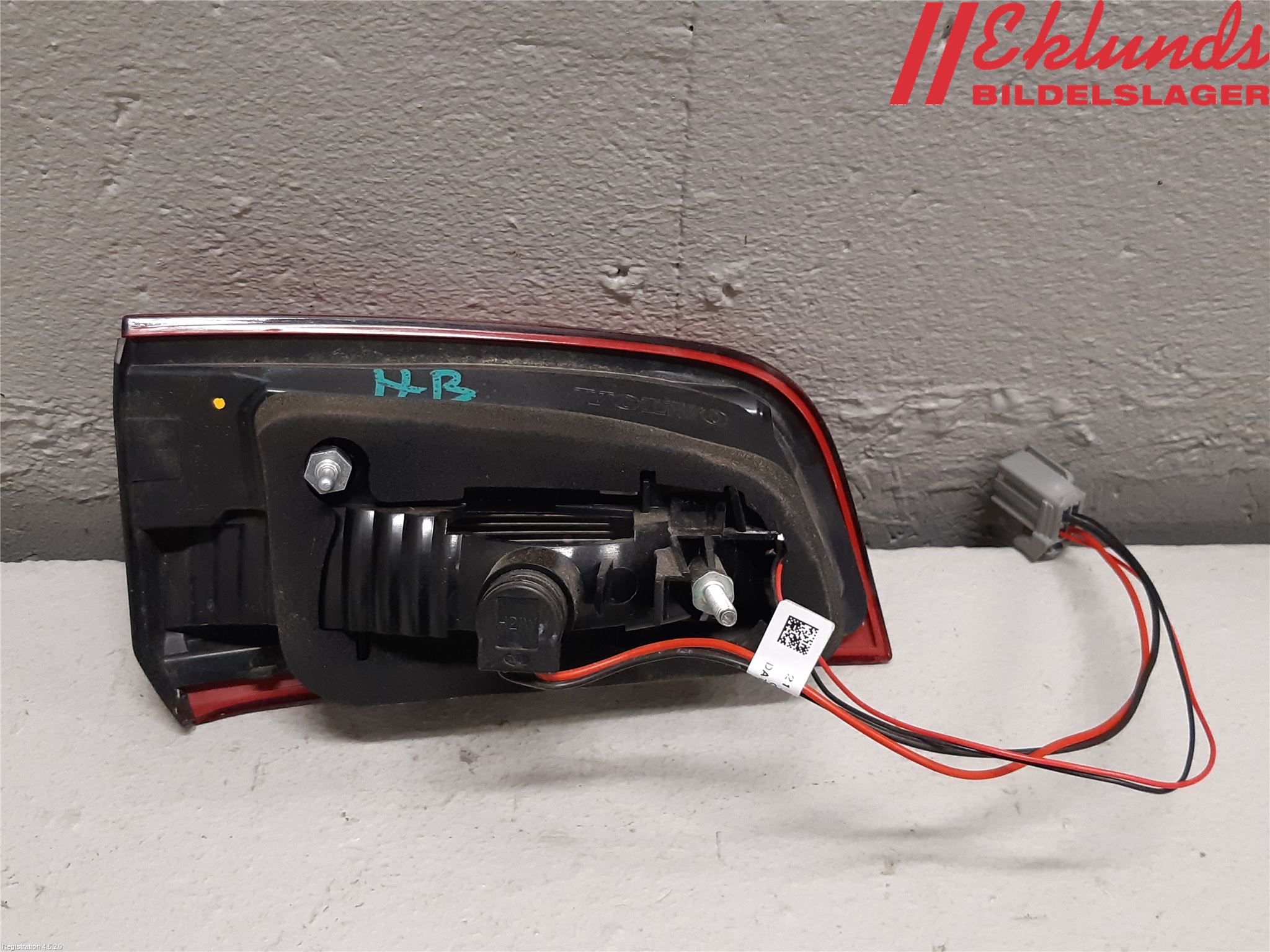 Volvo S60 14-18 Bakljus Lucka Hö