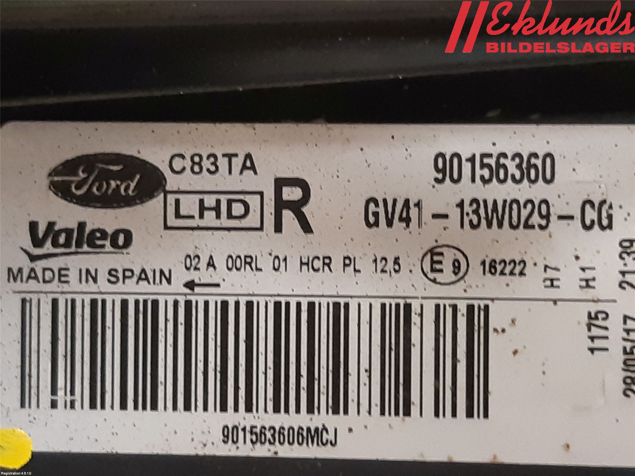 Ford KUGA 17-19 Strålkastare Höger