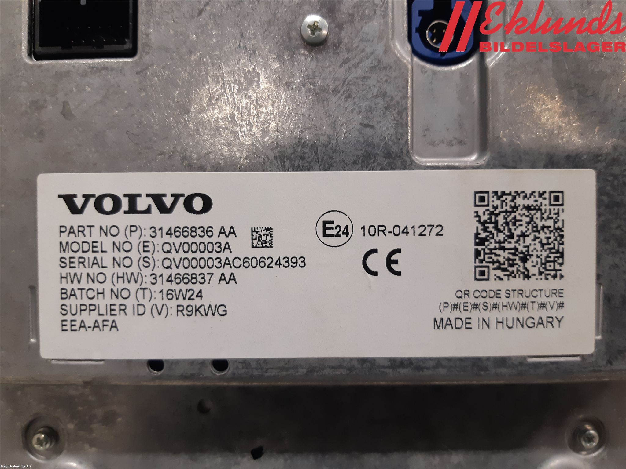 Volvo V90 17->> Multifunktionsdisplay