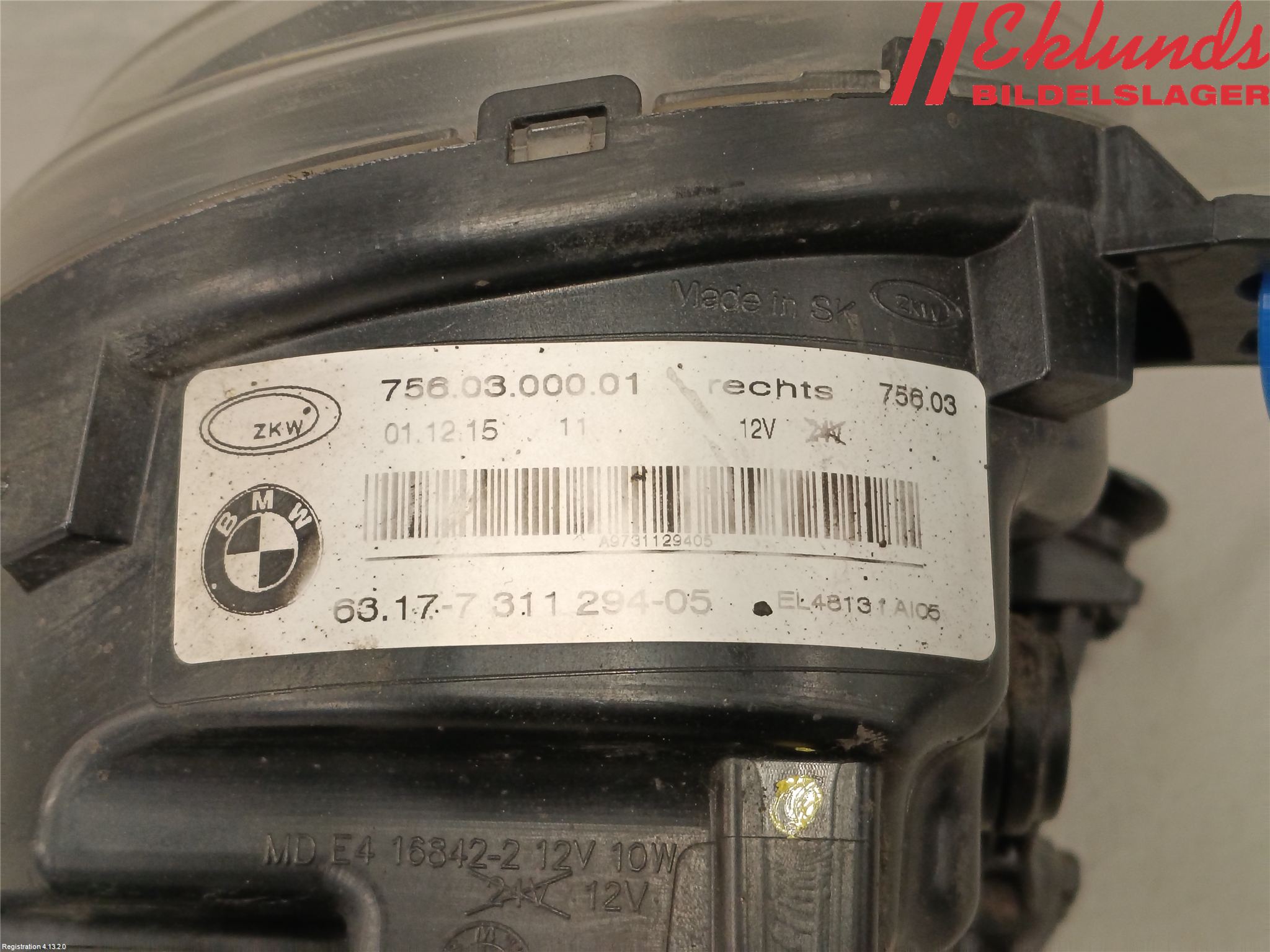 BMW 5 F10/F11/F18 09-17 Dimljus-Varselljus Fram