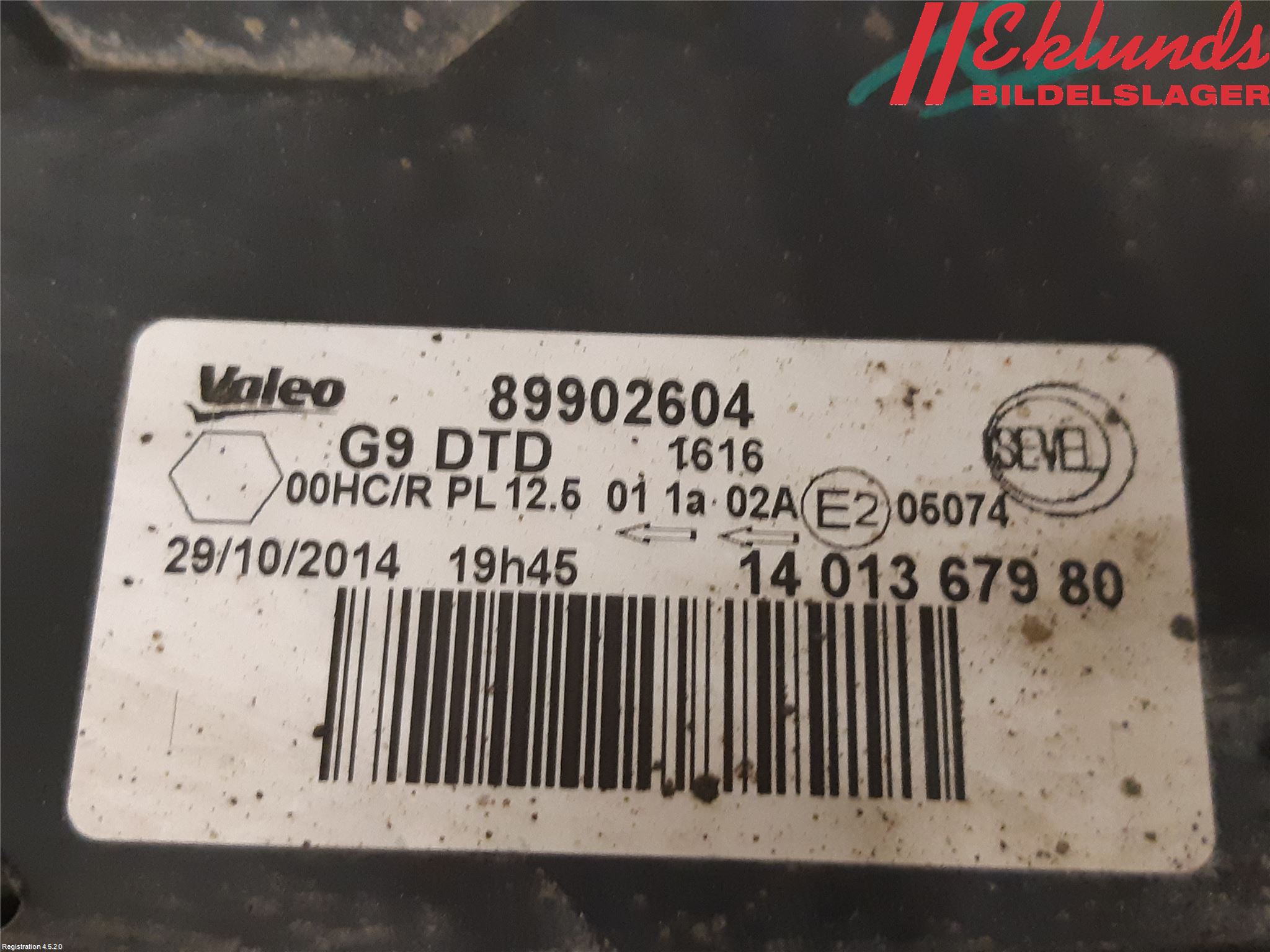 Peugeot EXPERT 07-14 Strålkastare Höger