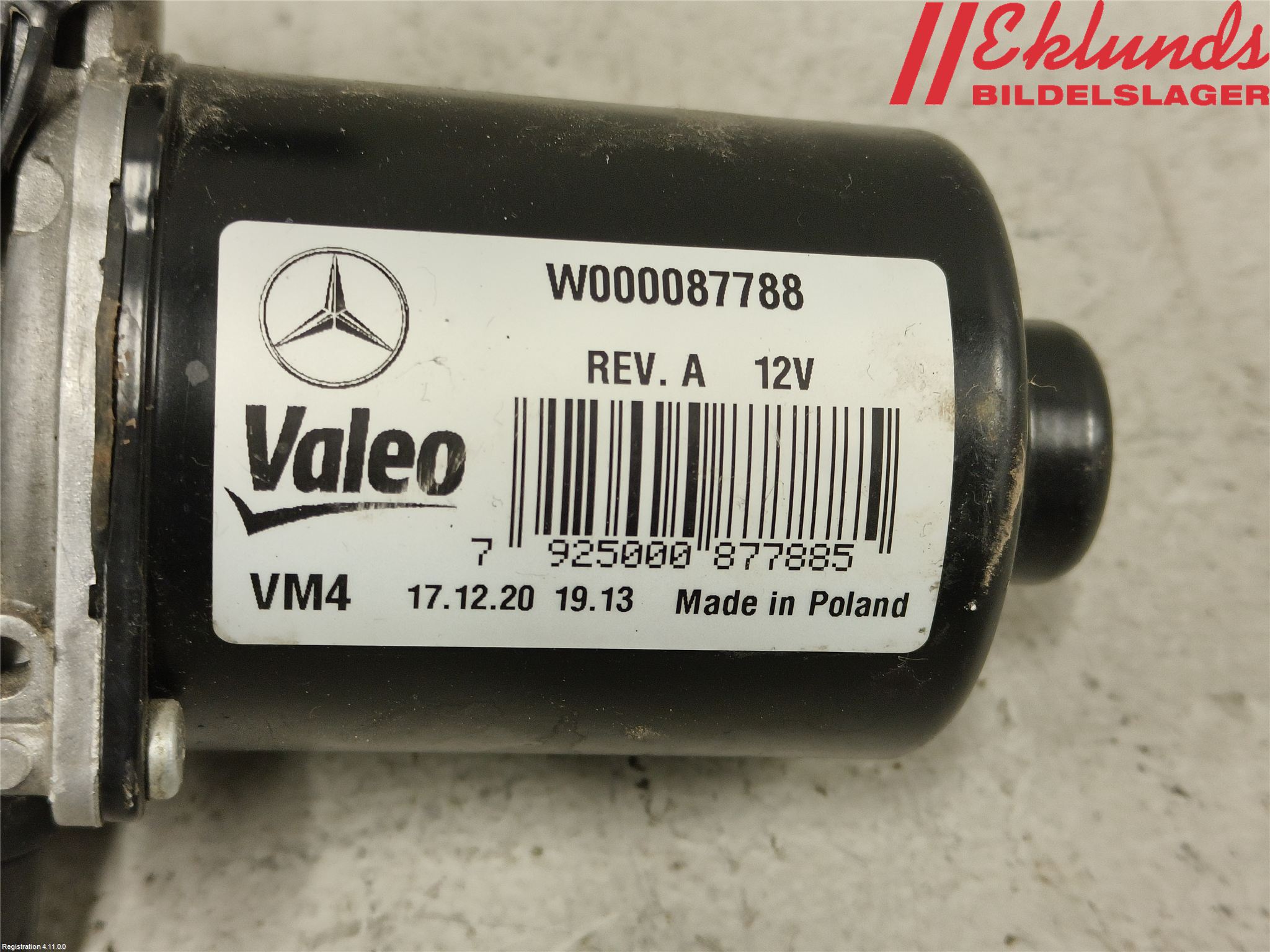 Mercedes-Benz MB SPRINTER (W907/W910) 19- Torkarmotor Vindruta