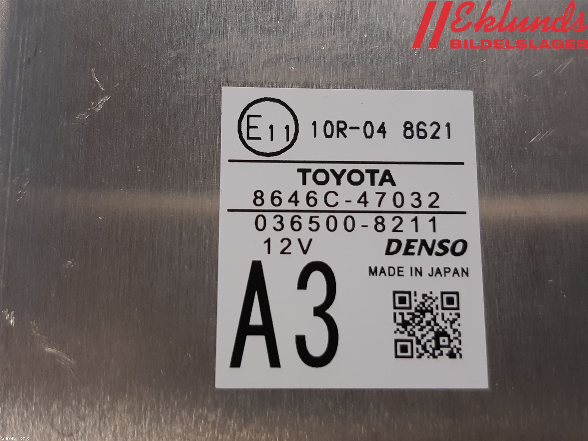 Toyota PRIUS (ZVW50) 16-21 Sensor Aktivt Kollisionsskydd
