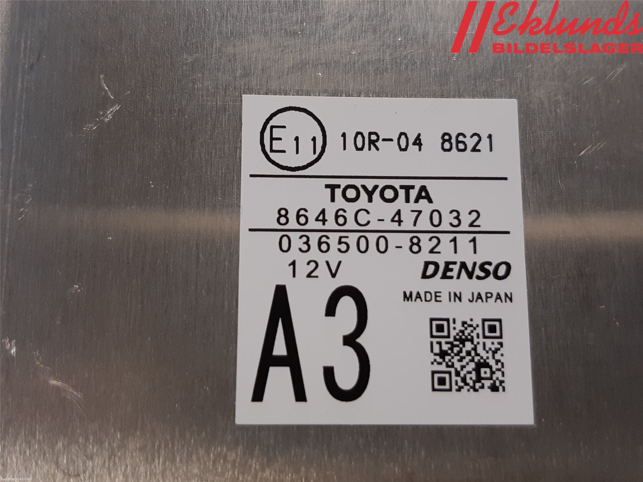 Toyota PRIUS (ZVW50) 16-21 Sensor Aktivt Kollisionsskydd