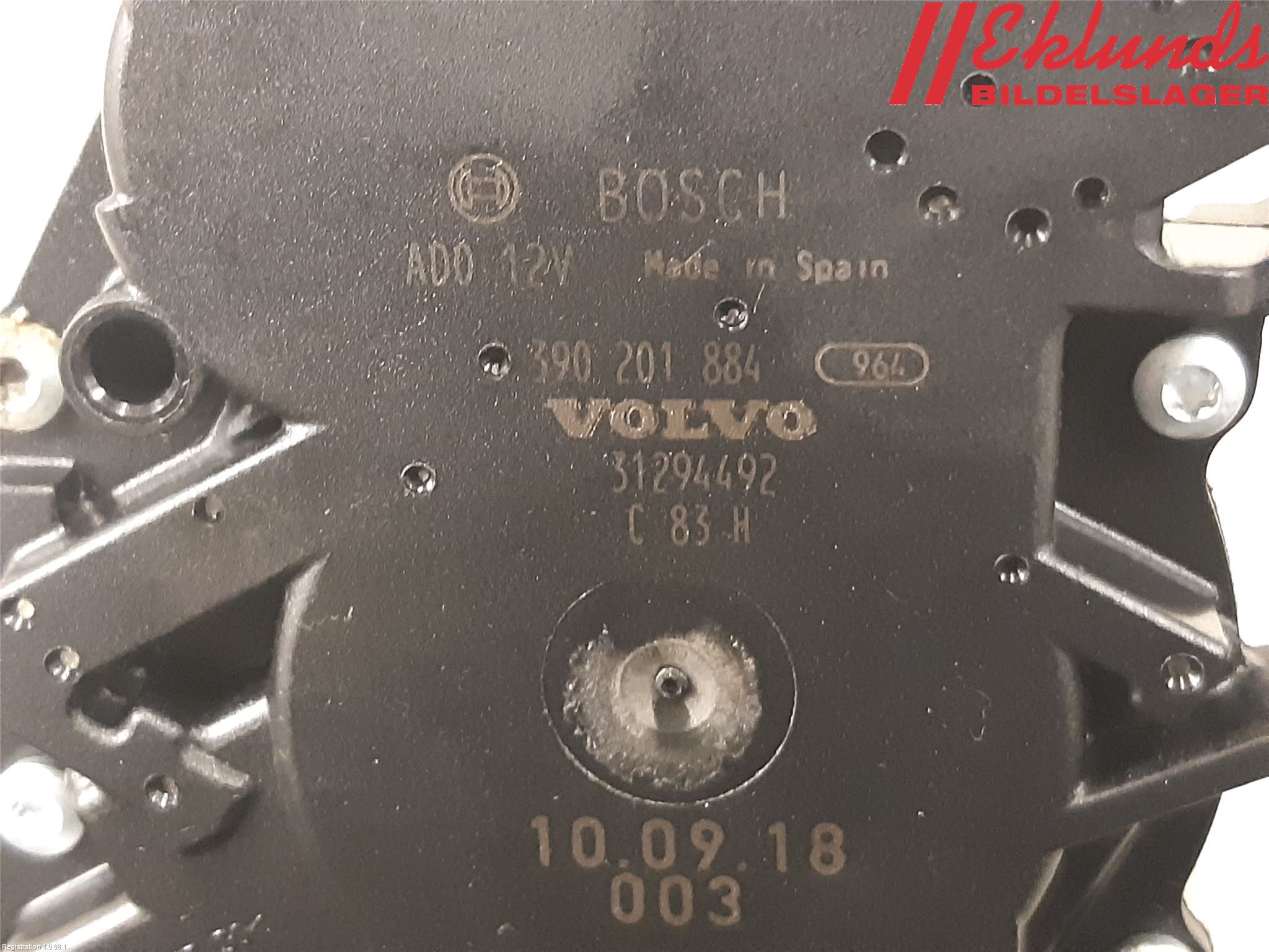 Volvo V60 11-13 Torkarmotor Baklucka