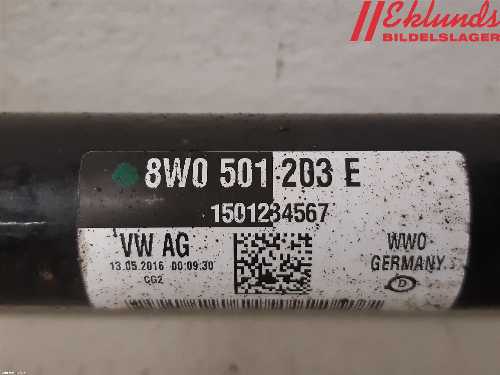 Audi A4/S4 B9 16-19 Drivaxel Bak Höger