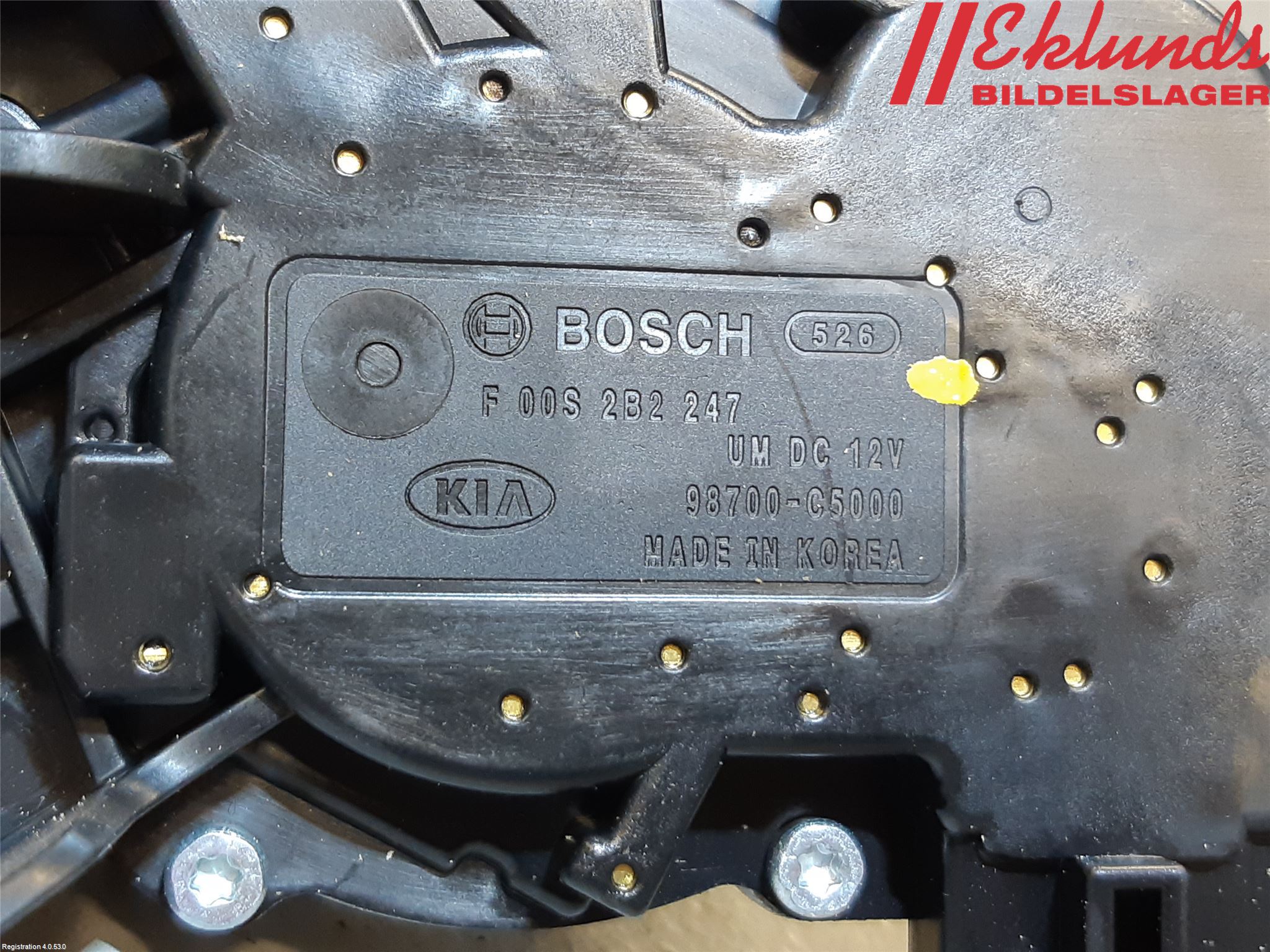 Kia SORENTO 15-20 Torkarmotor Baklucka