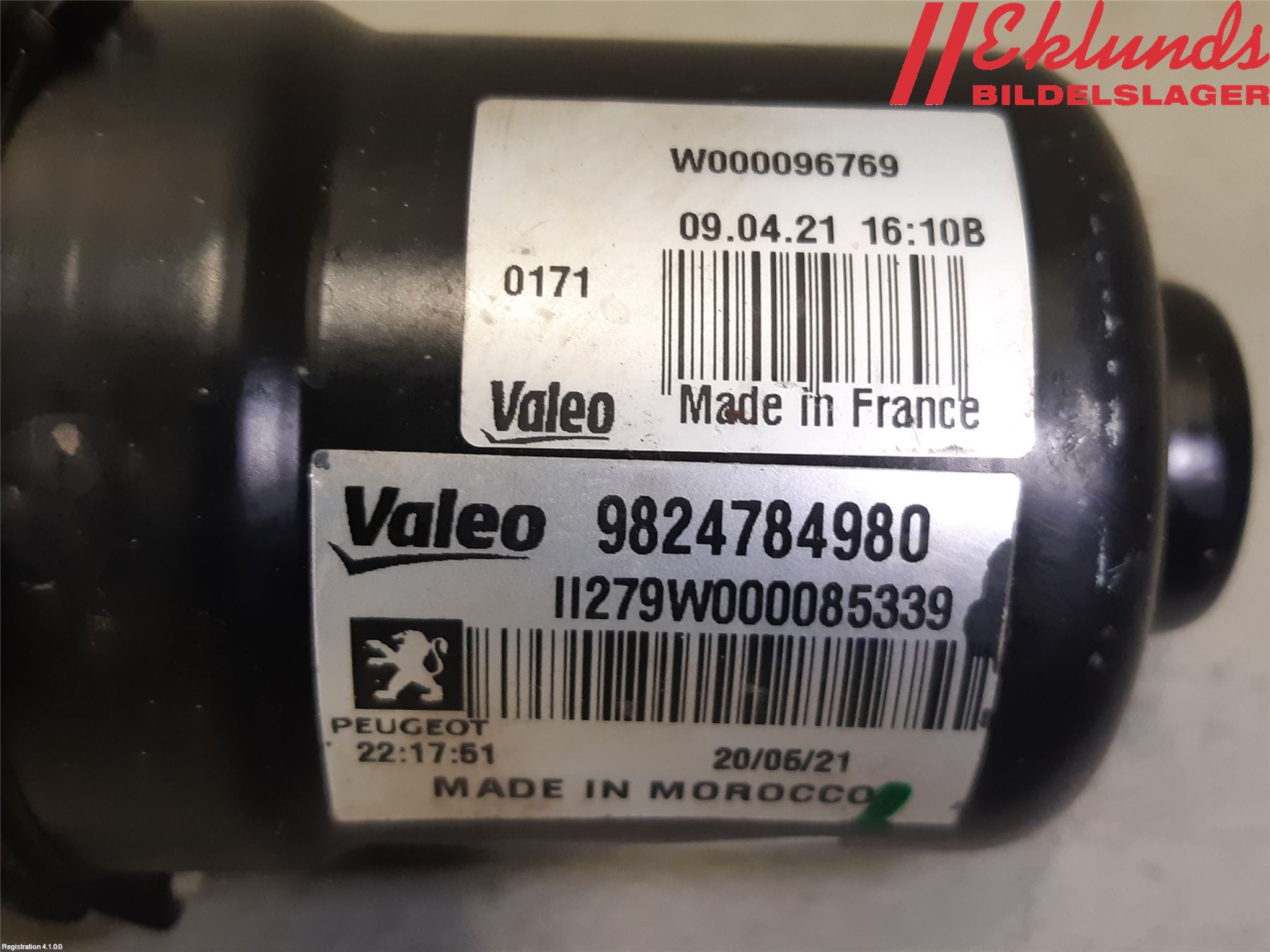 Peugeot 2008/E-2008 20- Torkarmotor Vindruta