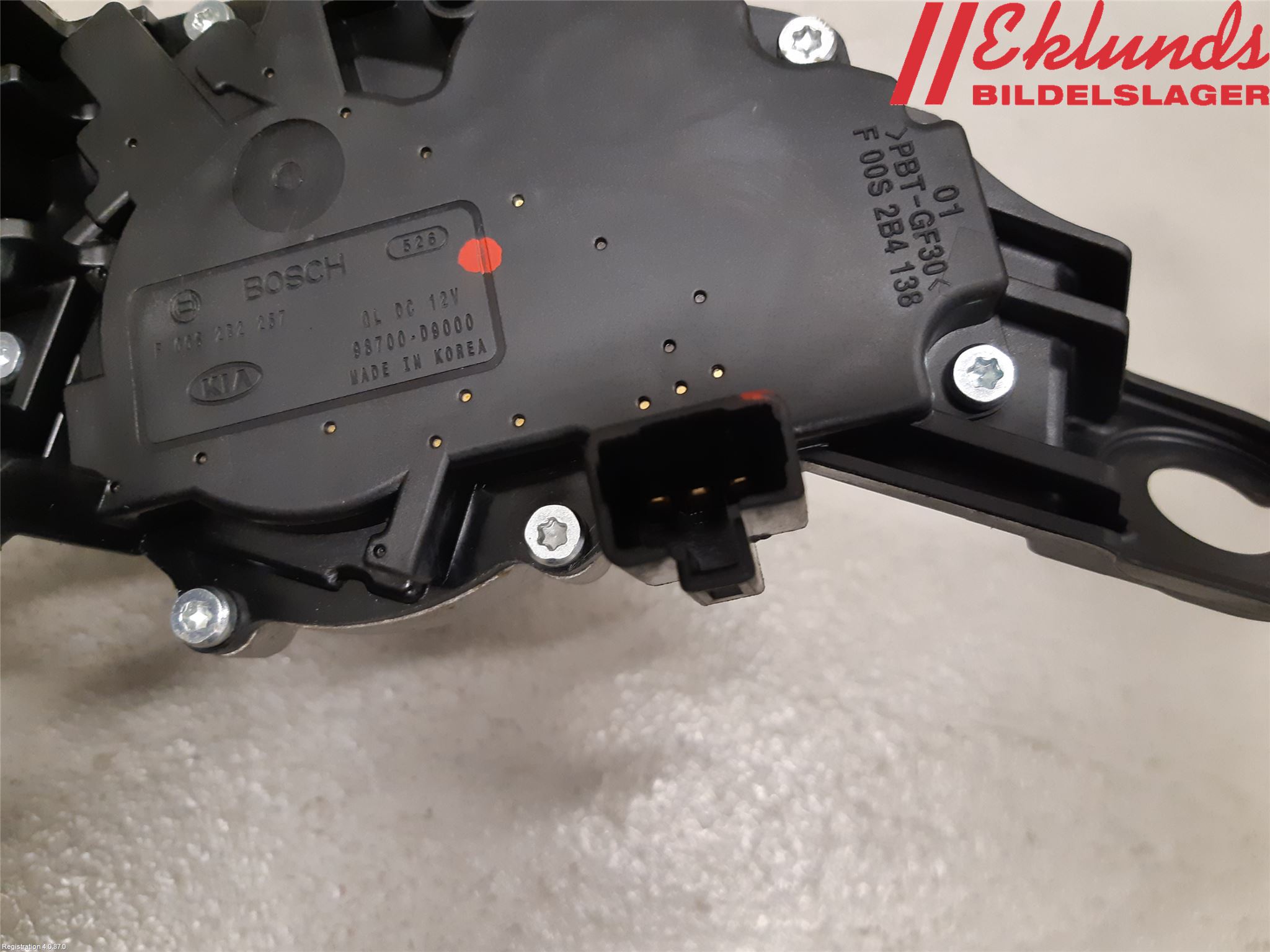 Kia SPORTAGE (QL) 16-21 Torkarmotor Baklucka