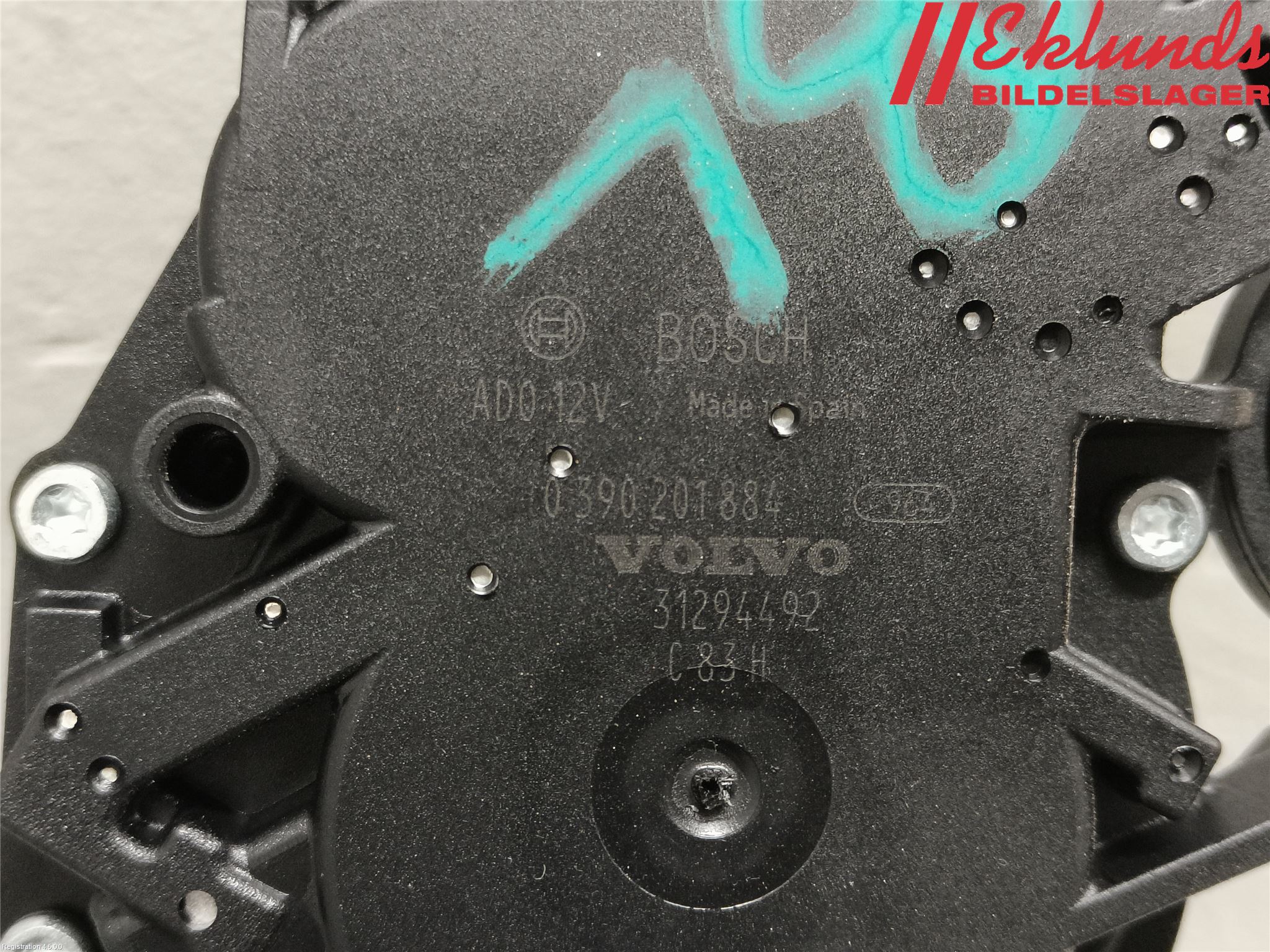 Volvo V60 14-18 Torkarmotor Baklucka