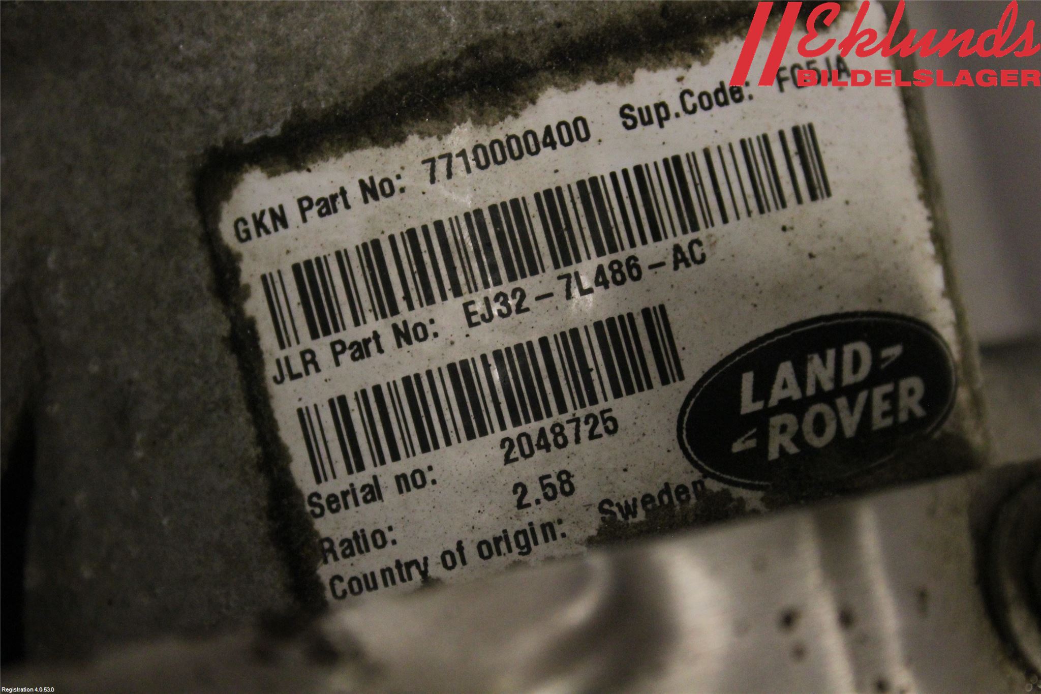 Landrover LAND ROVER RANGE ROVER EVOQUE (L538) 11-18 Växel Fördelningslåda