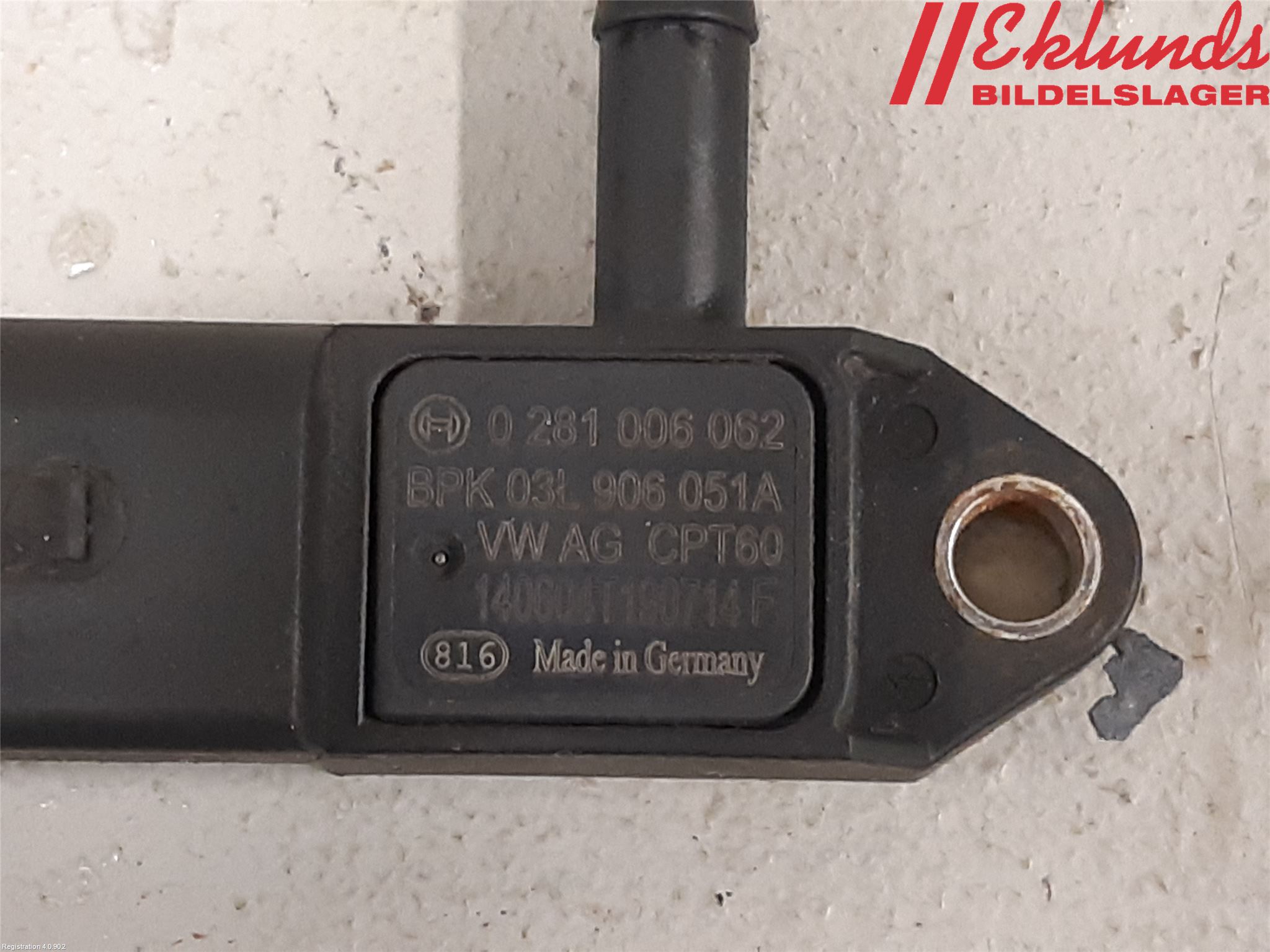 Volkswagen VW CRAFTER 06-16 Givare Laddluftstryck